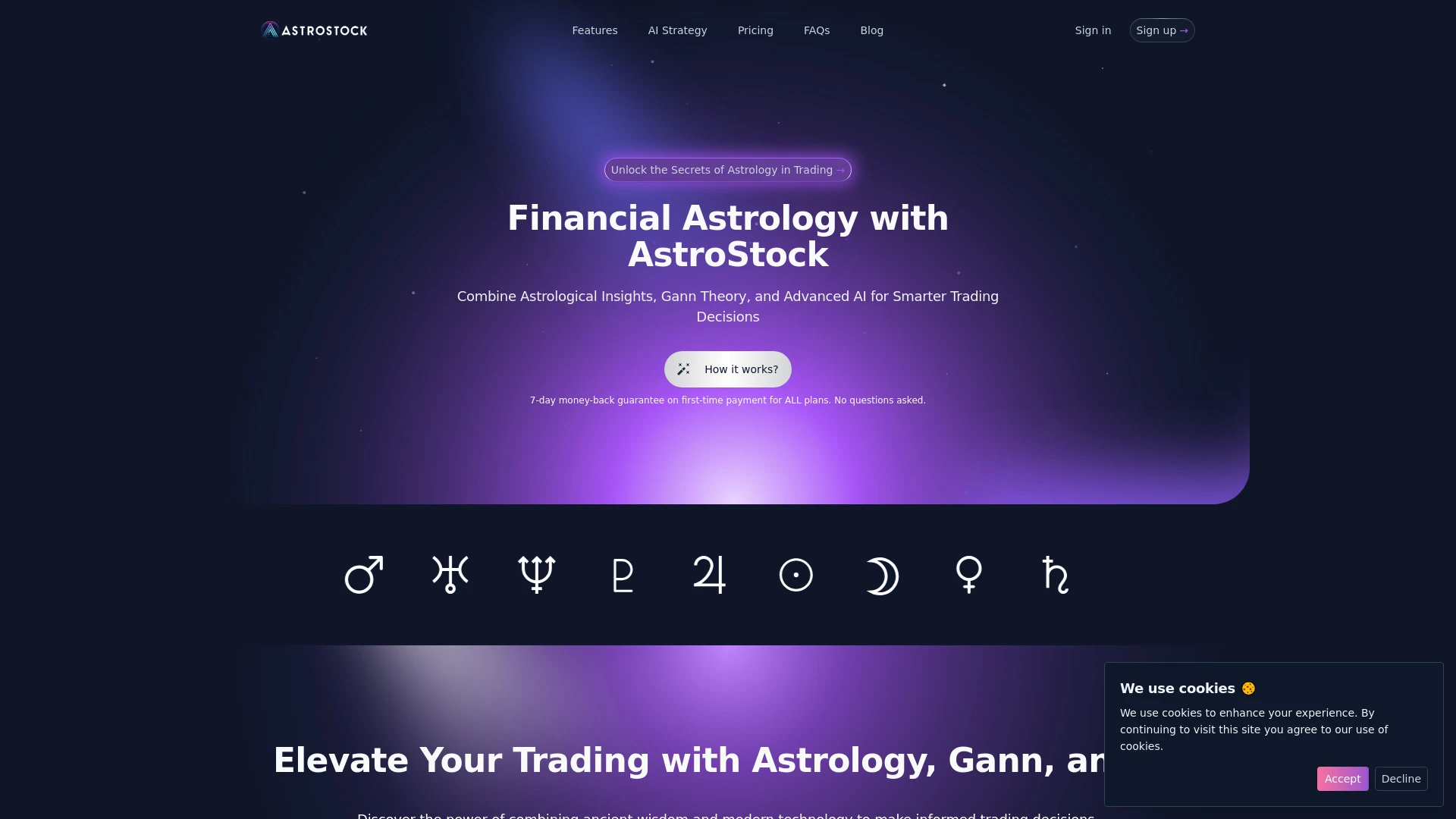 AstroStock website preview