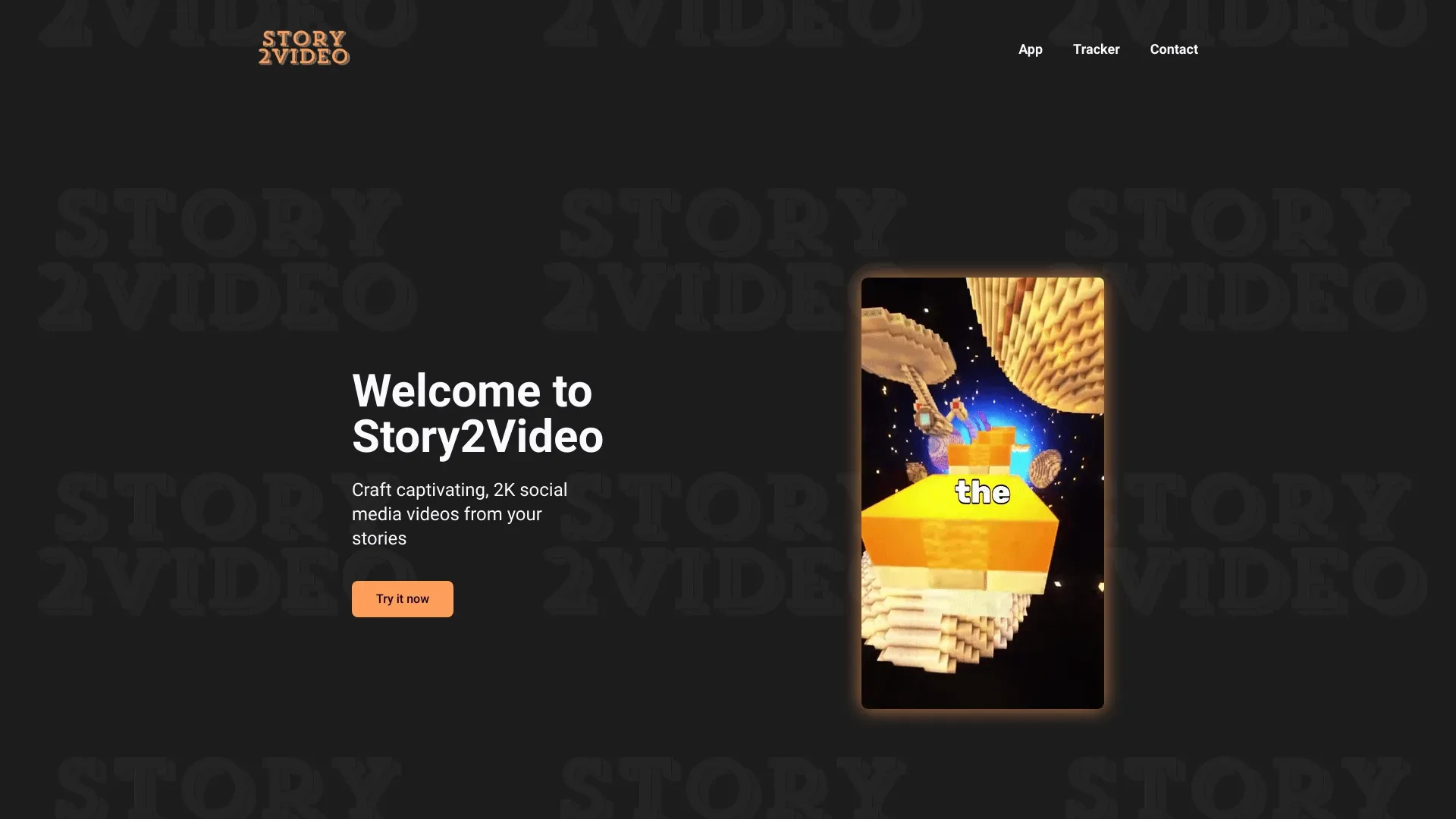 Story2Video website preview