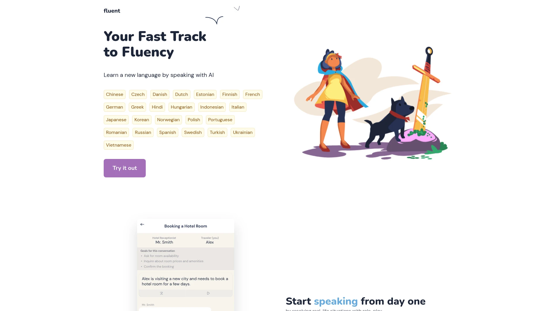 Fluent website preview