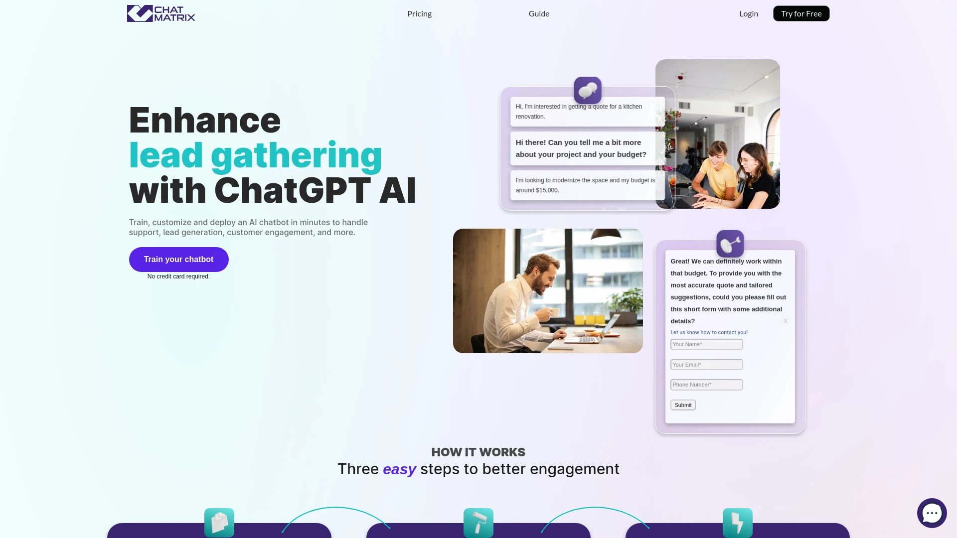 ChatMatrix AI Chatbots website preview