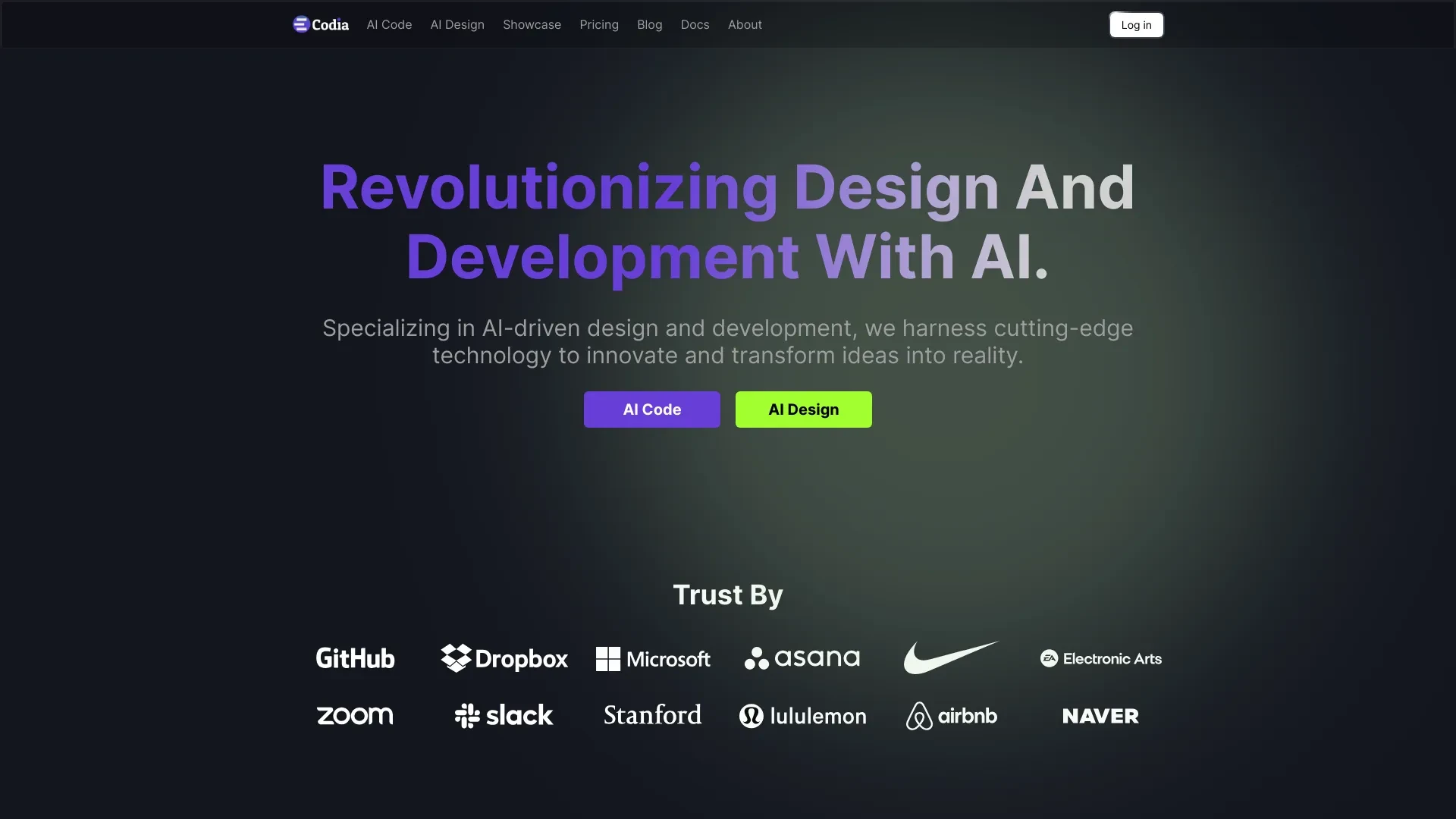 Codia AI website preview