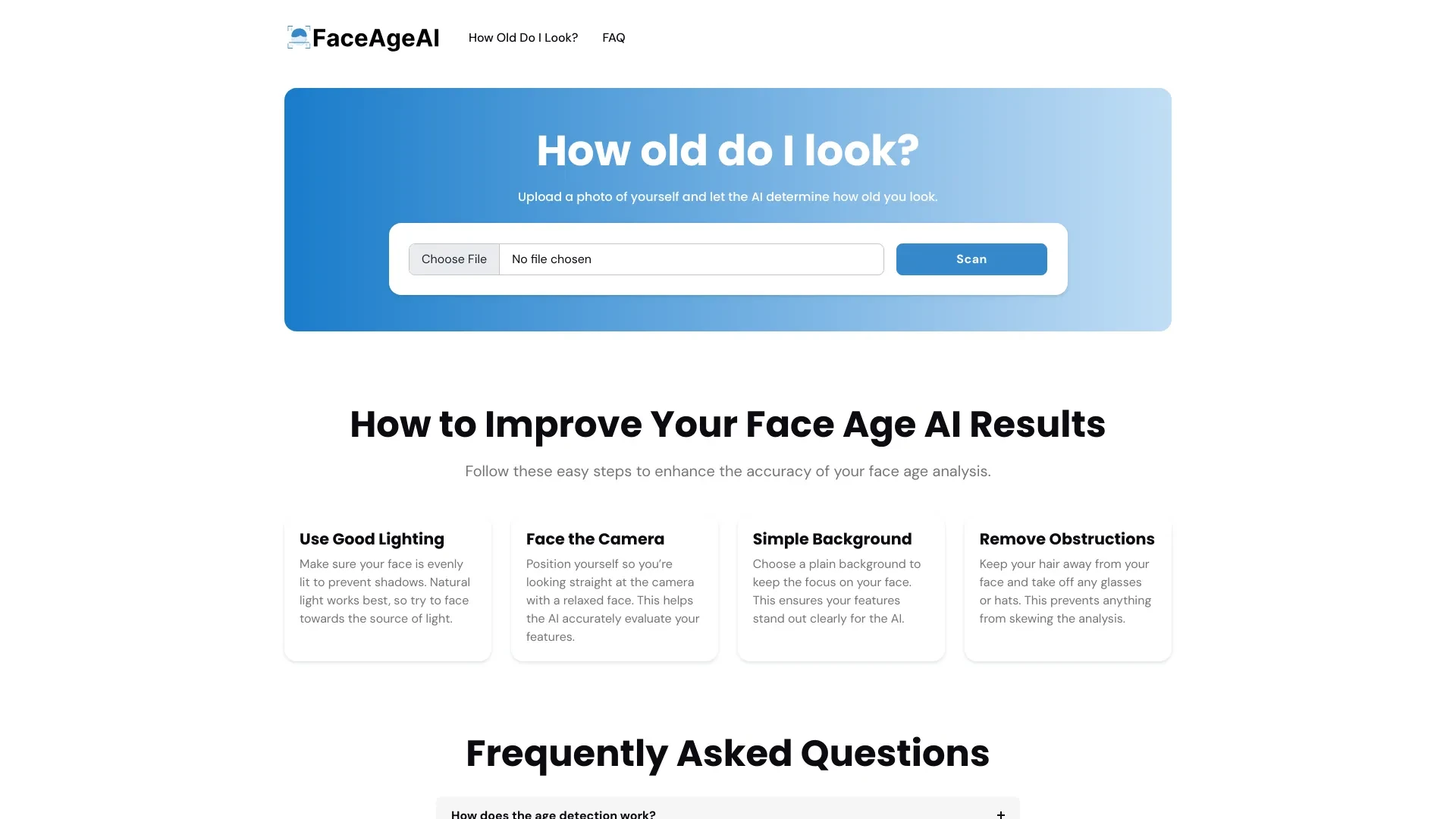 How Old Do I Look? website preview