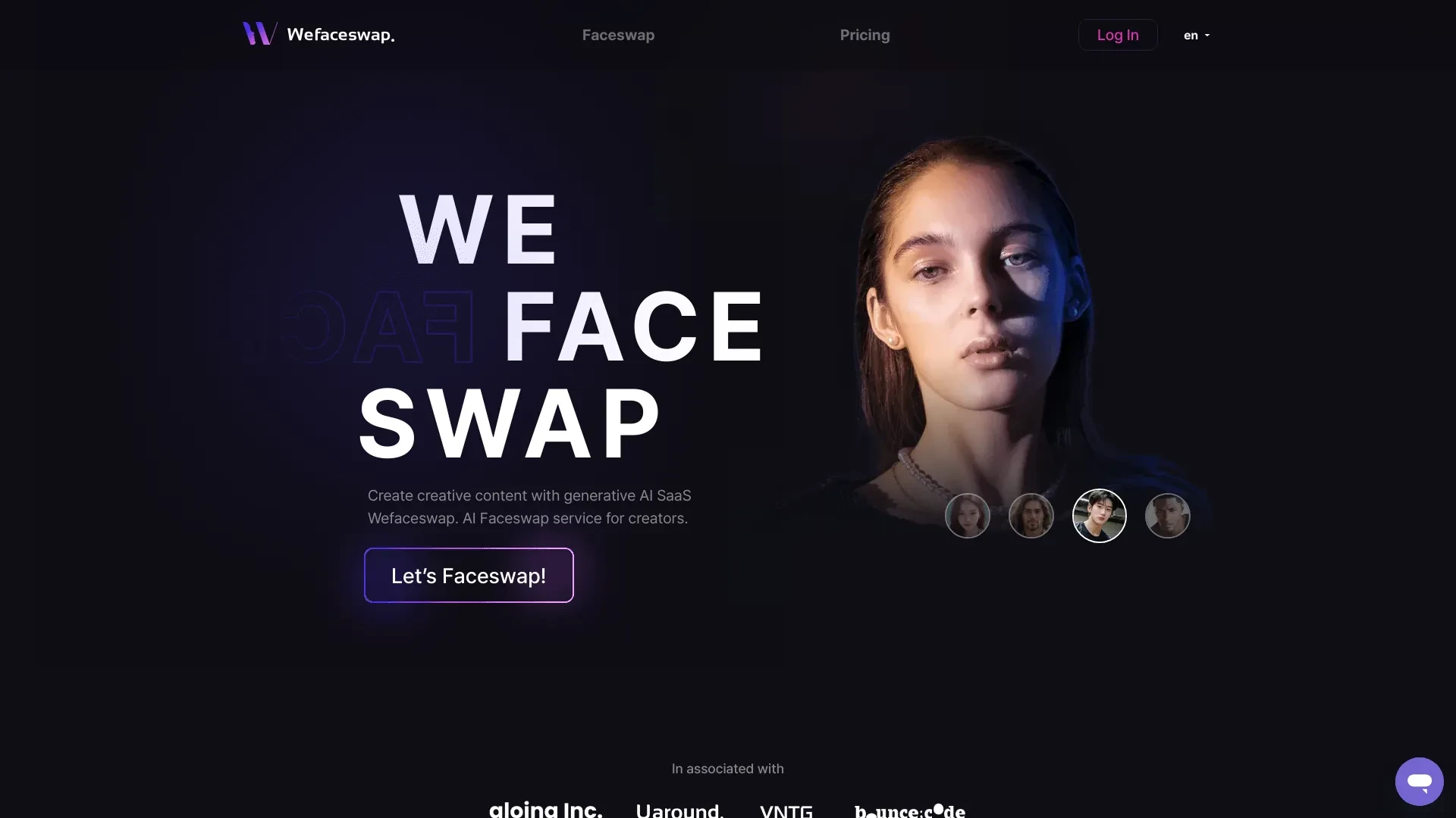 Wefaceswap website preview