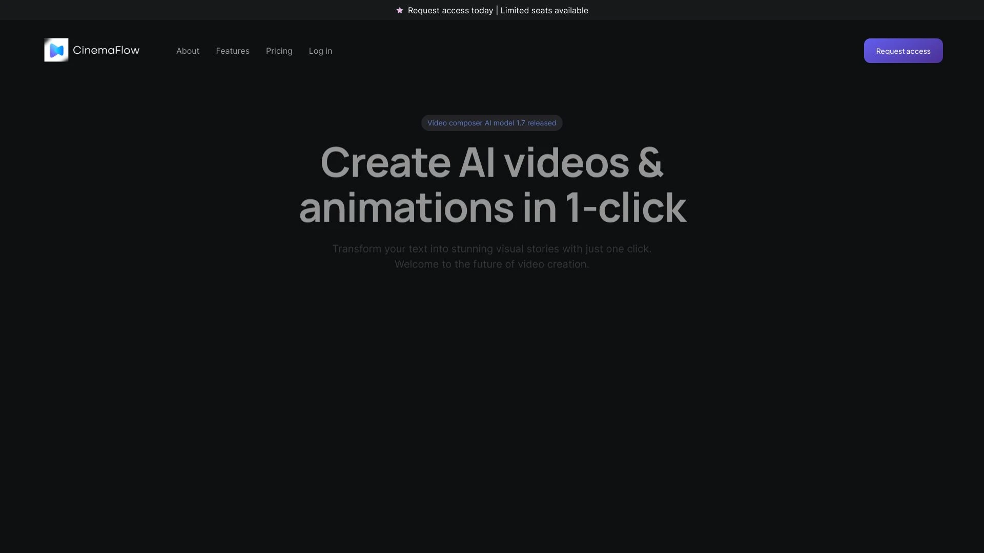 CinemaFlow AI website preview