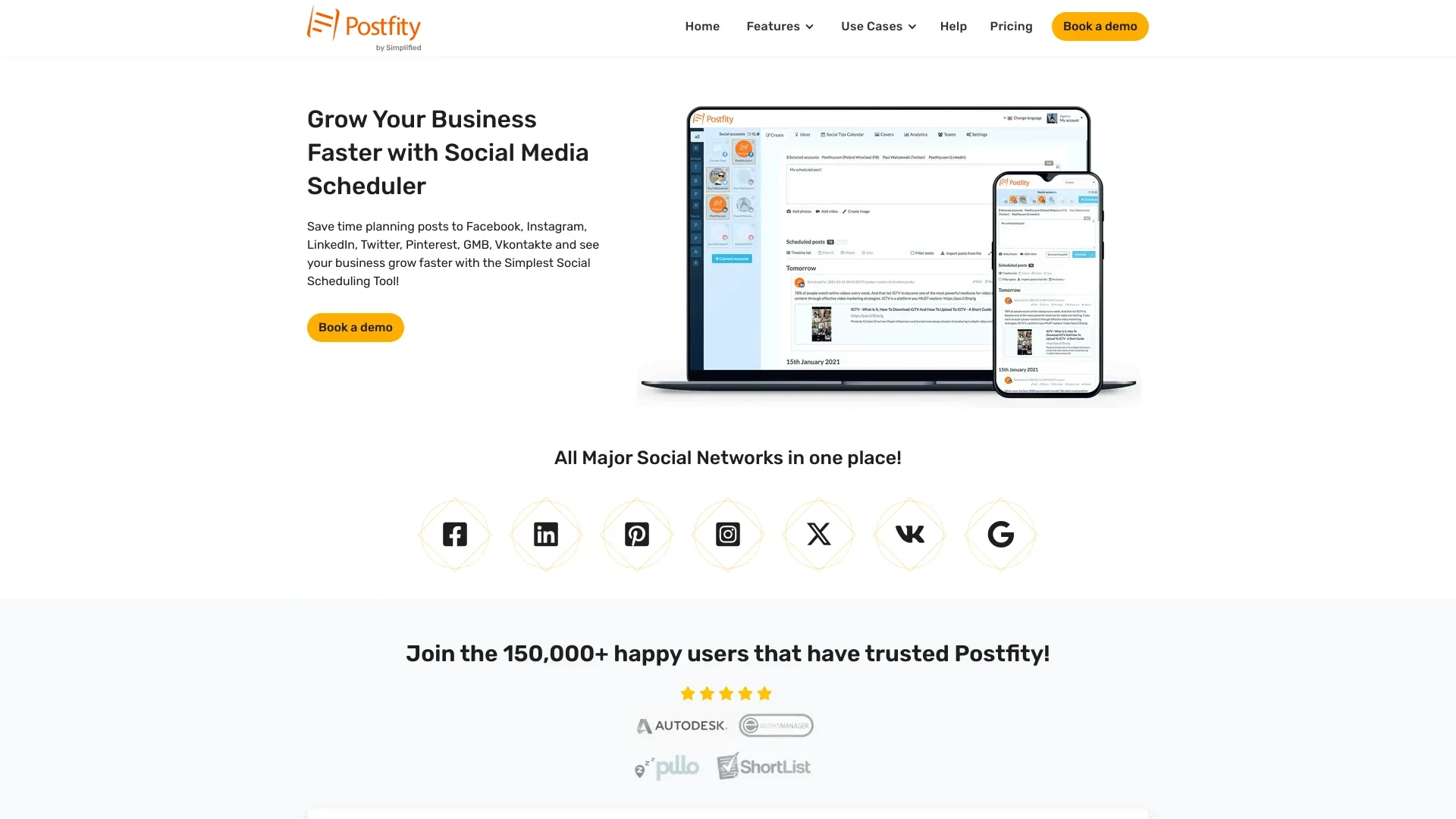 Postfity website preview