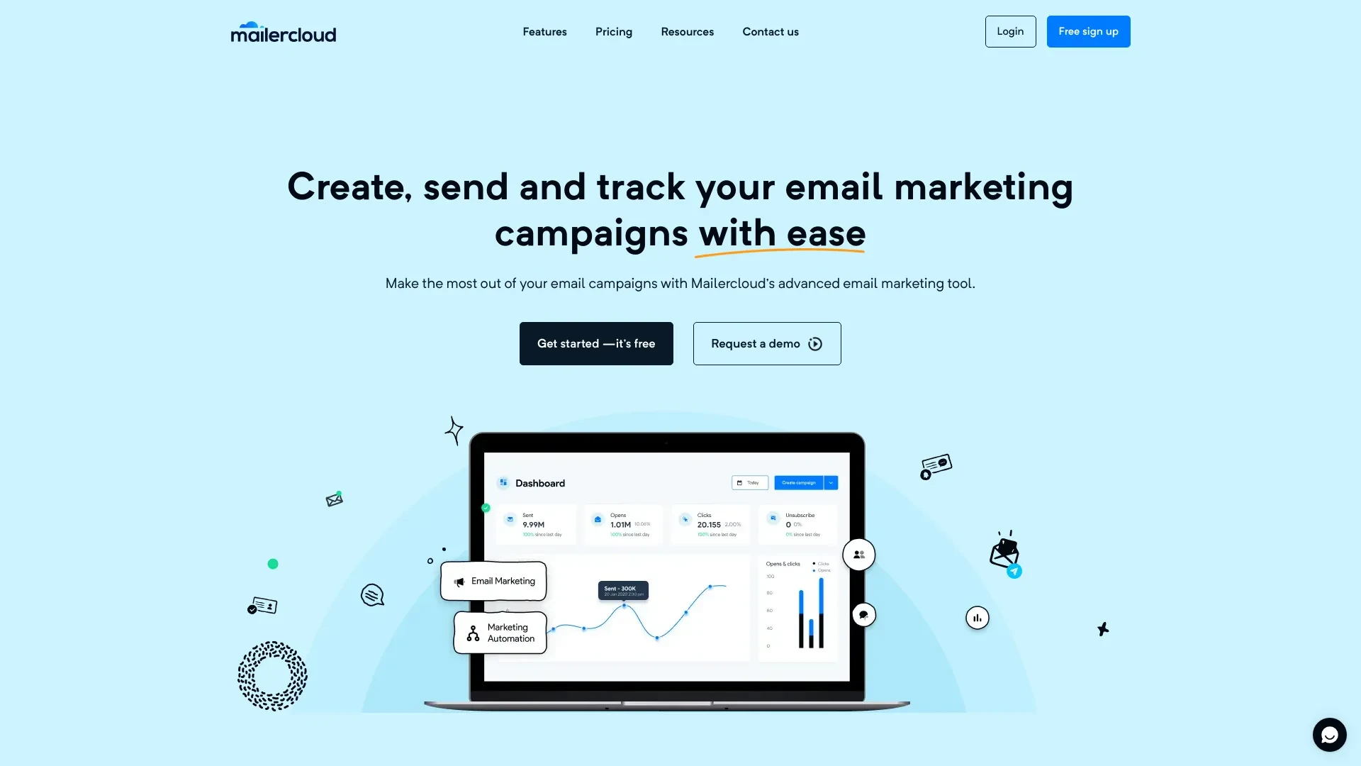 Mailercloud website preview