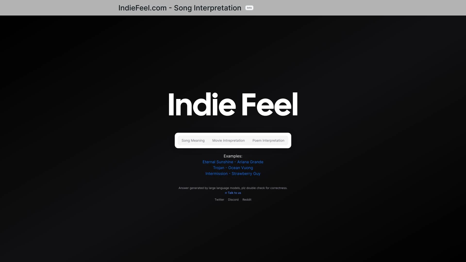 IndieFeel.com website preview