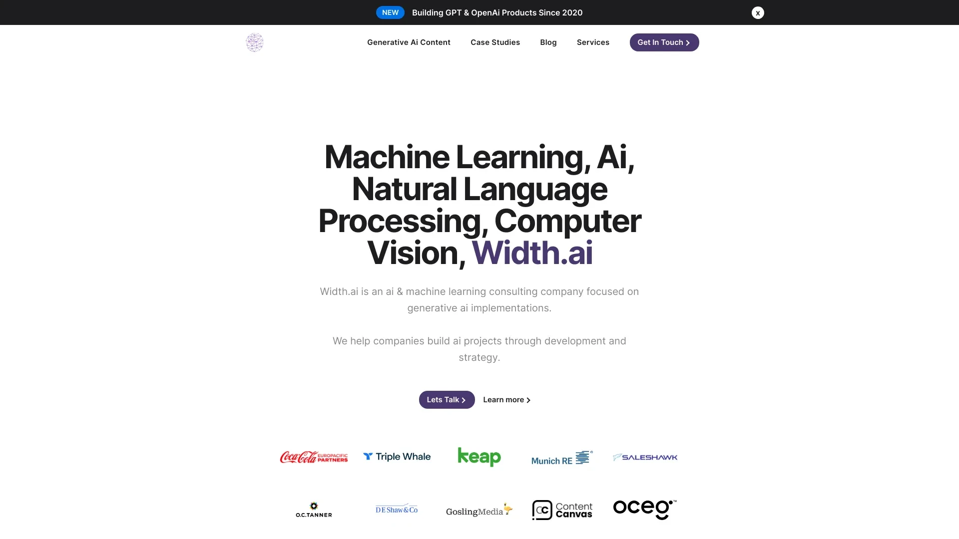 Width.ai website preview