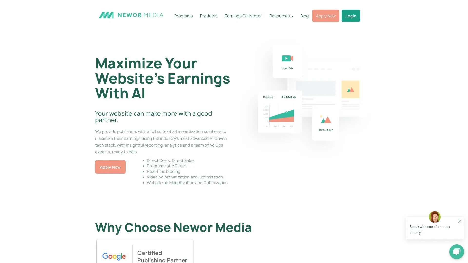 Newor Media - Professional Ad Management website preview