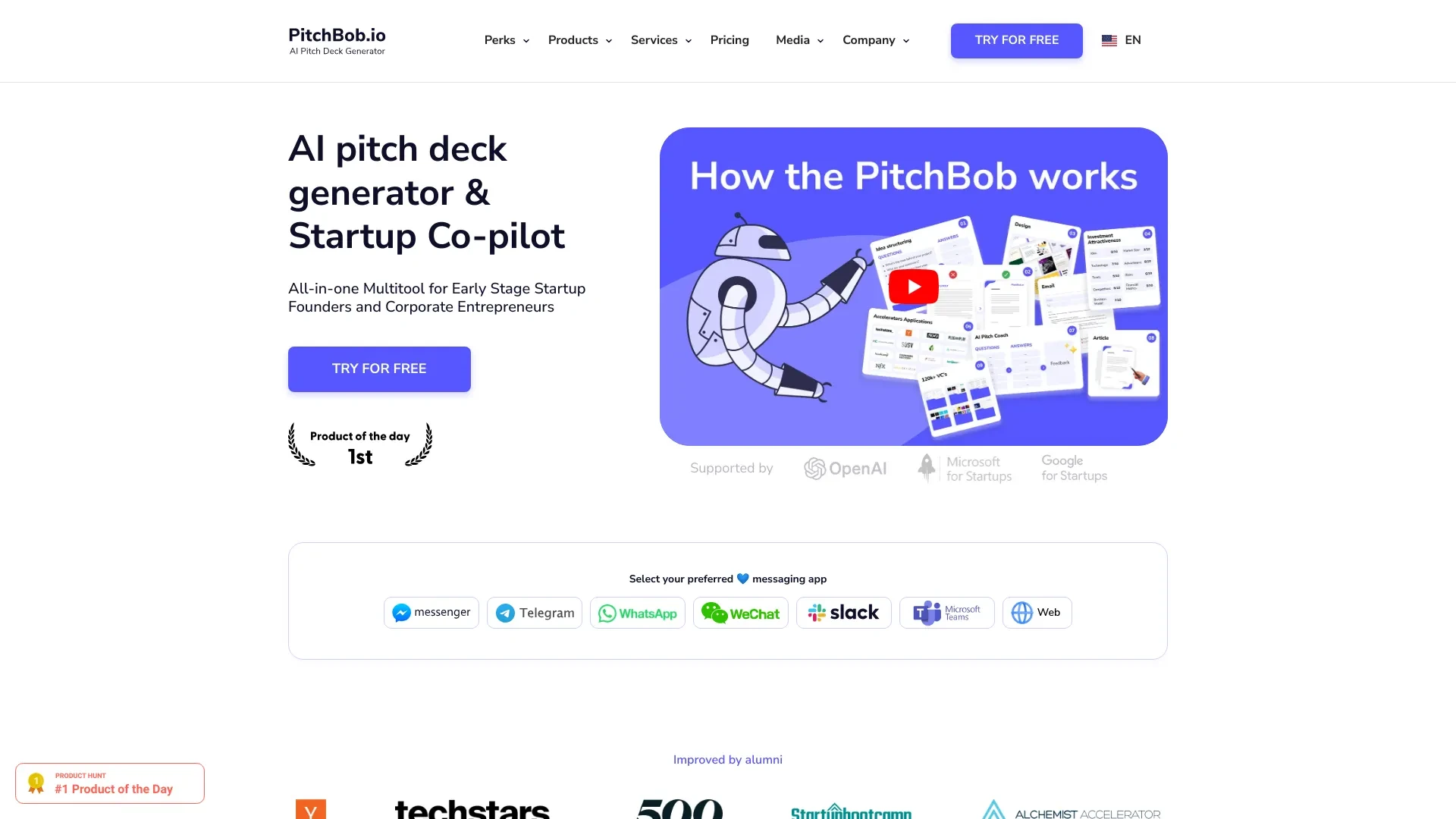 PitchBob.io website preview