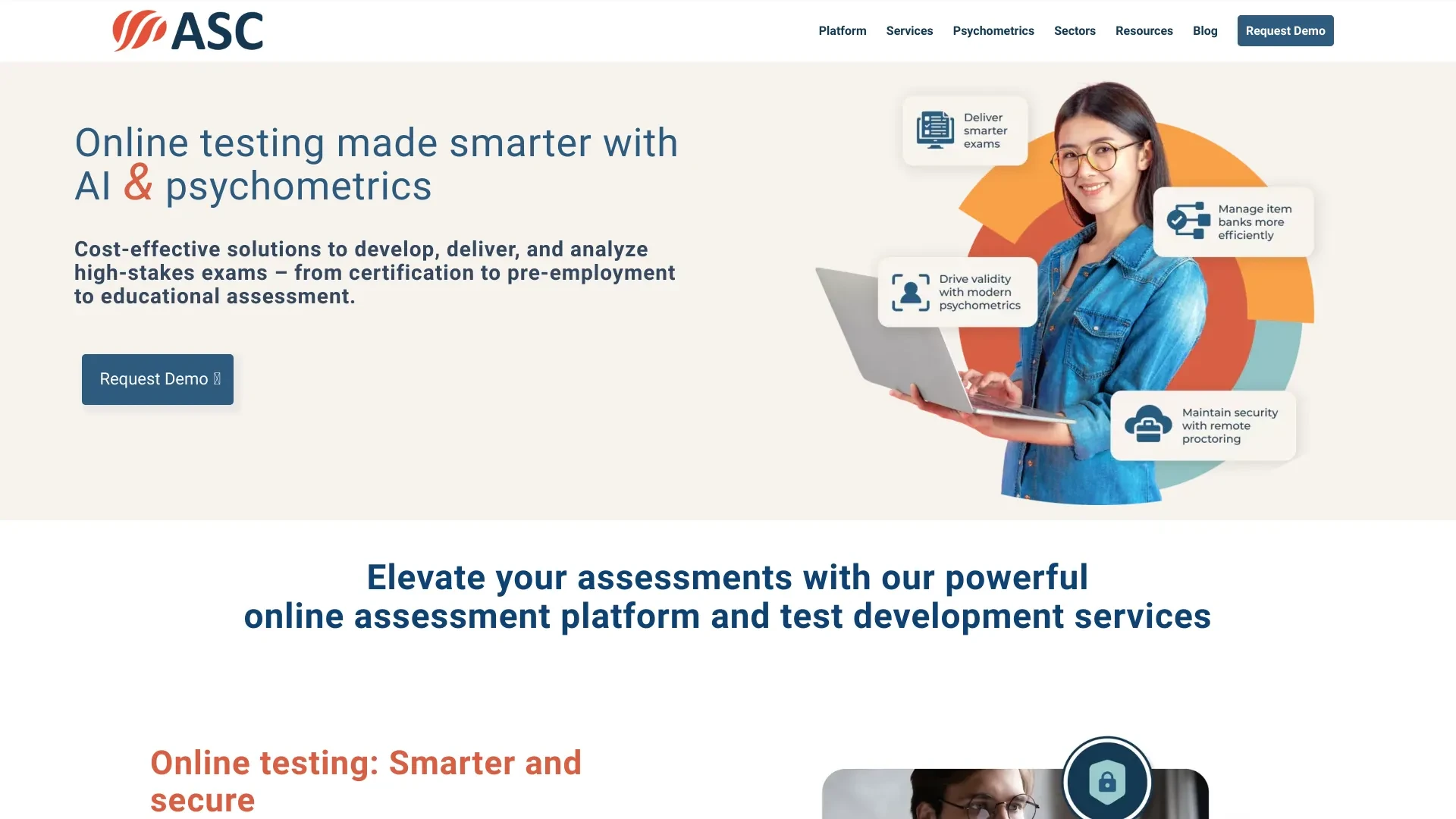 Assessment Systems website preview