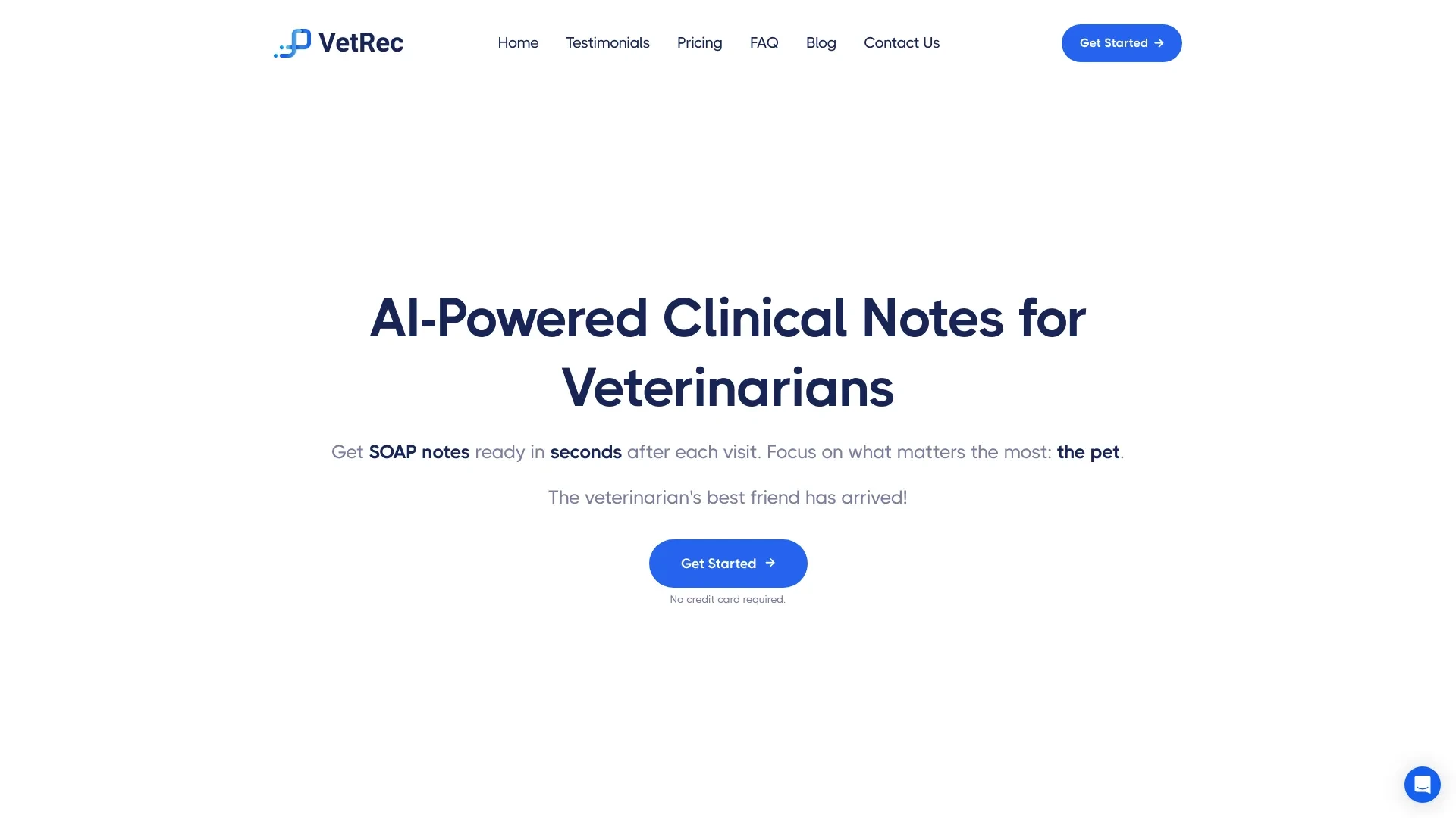 VetRec website preview