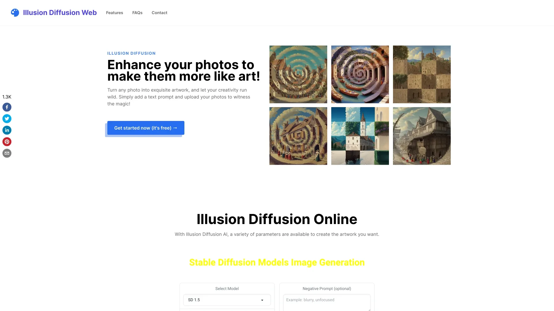 Illusion Diffusion website preview