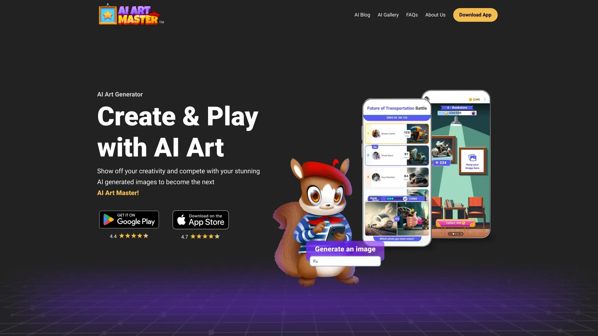 AI Art Master website preview