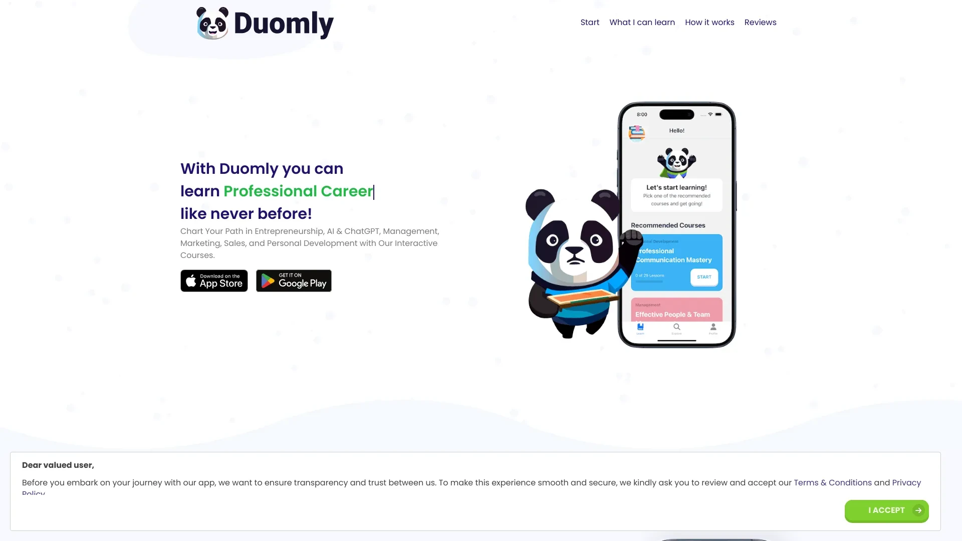 Duomly website preview