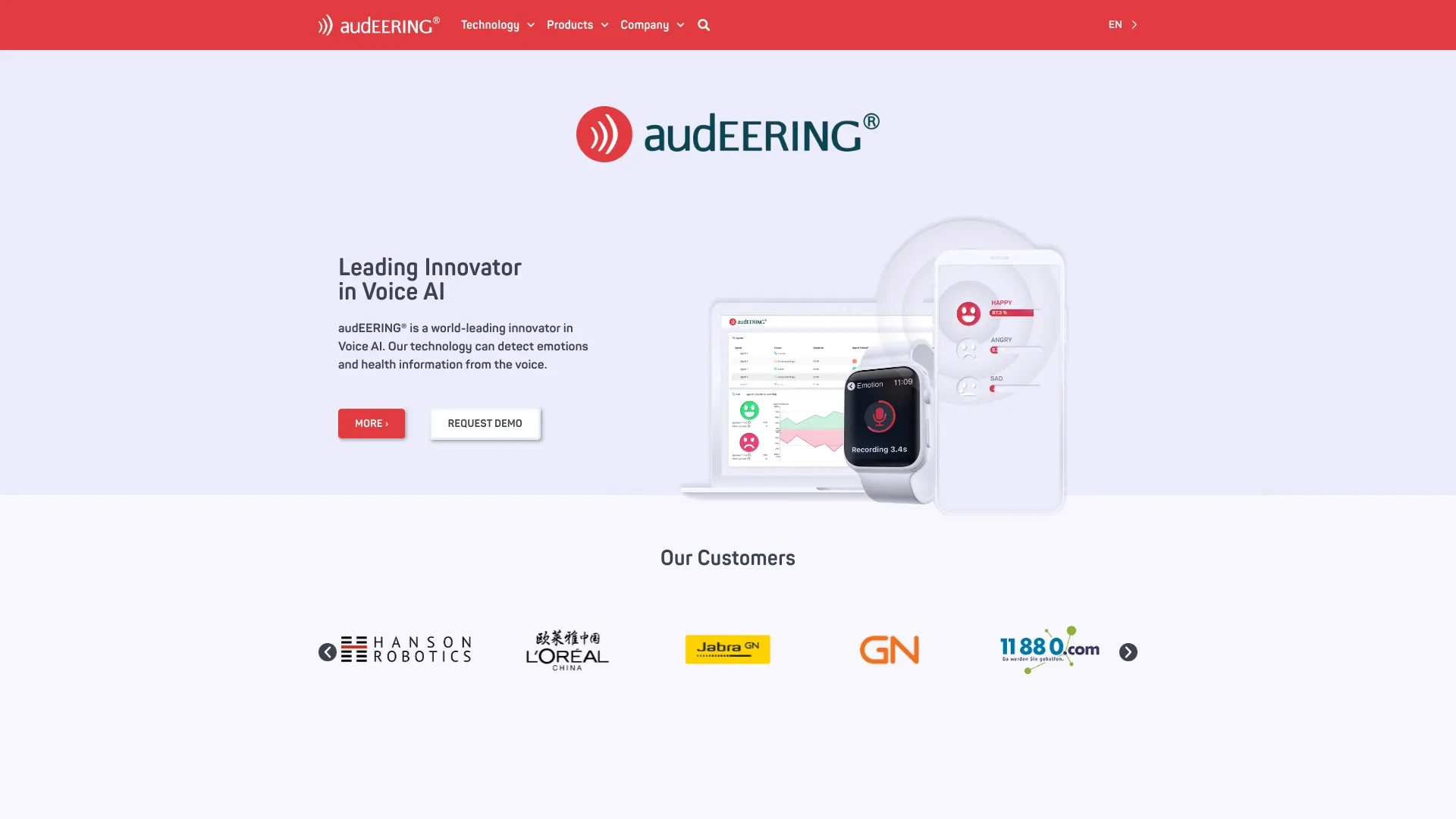 audEERING website preview