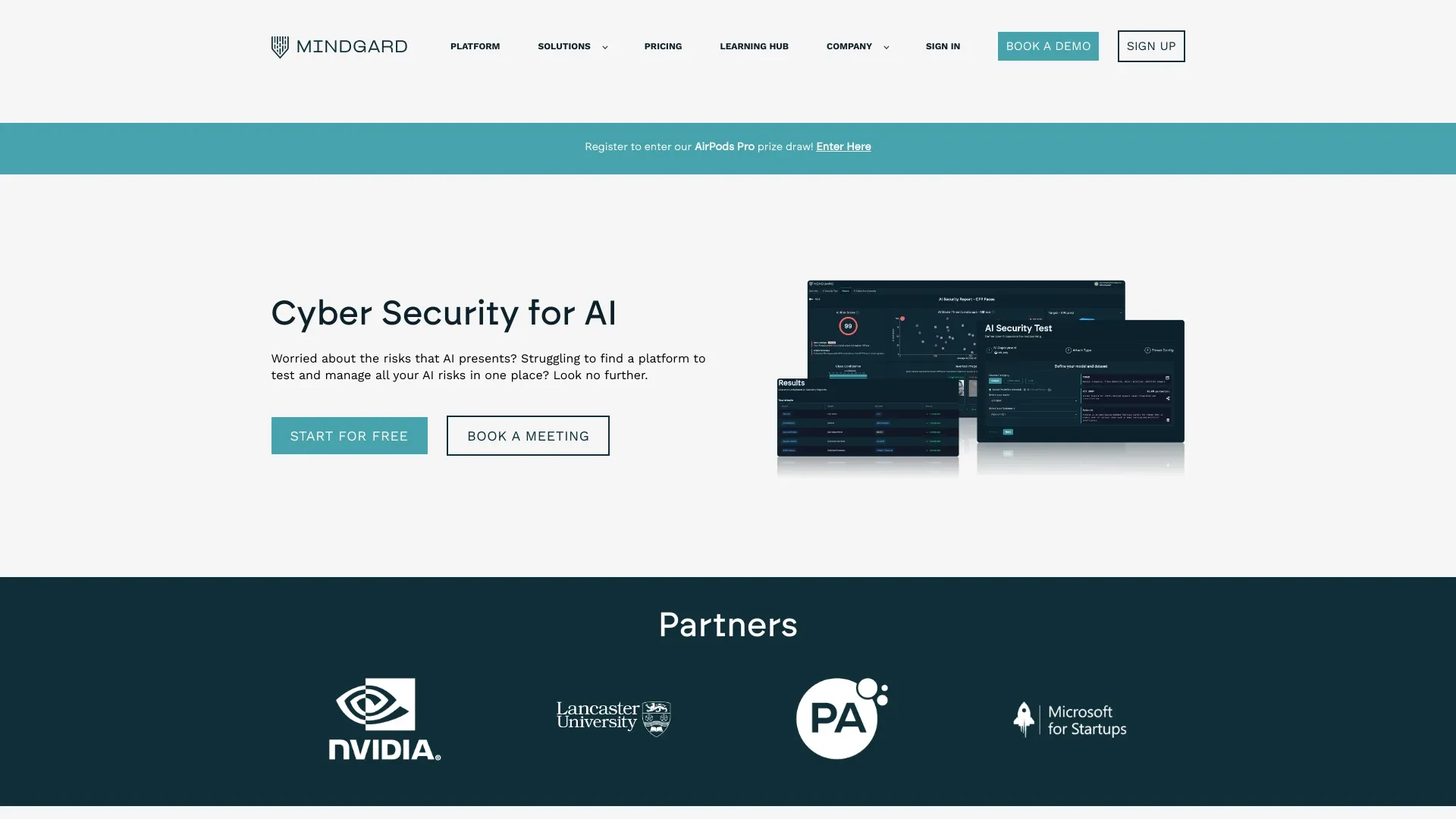 AI Secured website preview