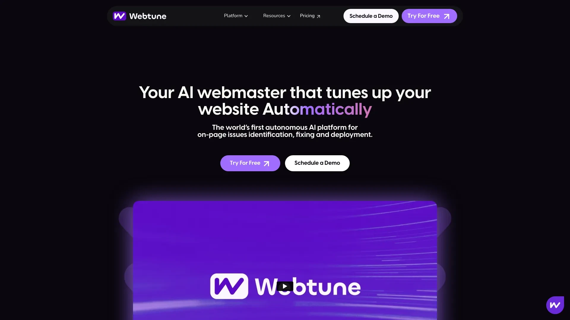 Webtune website preview