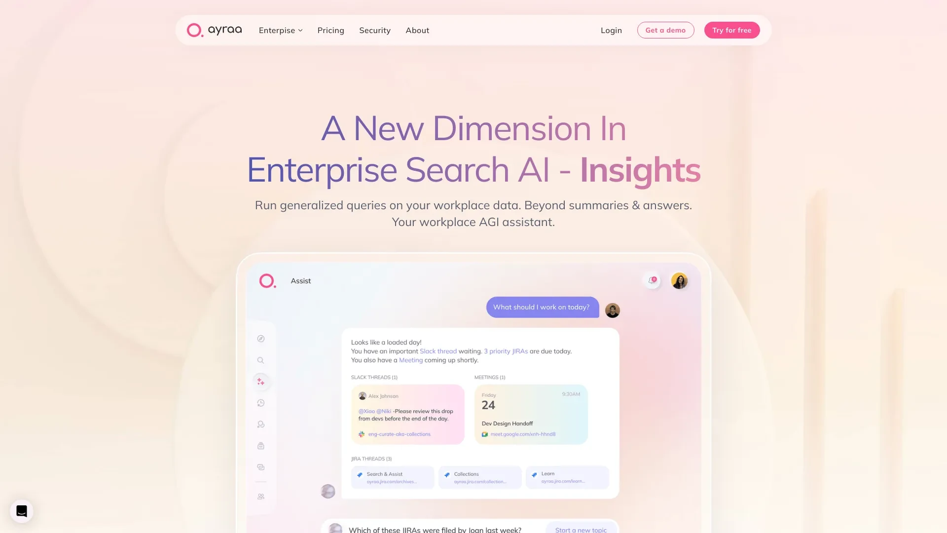 Insights - Ayraa website preview