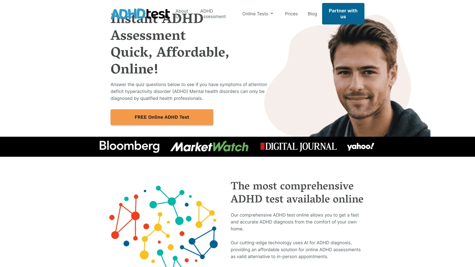 ADHDtest.ai website preview