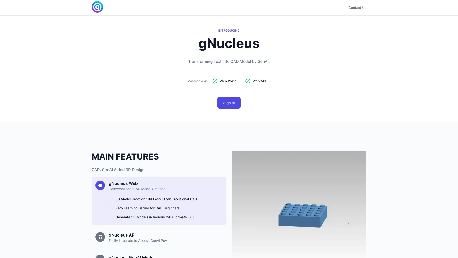 gNucleus website preview