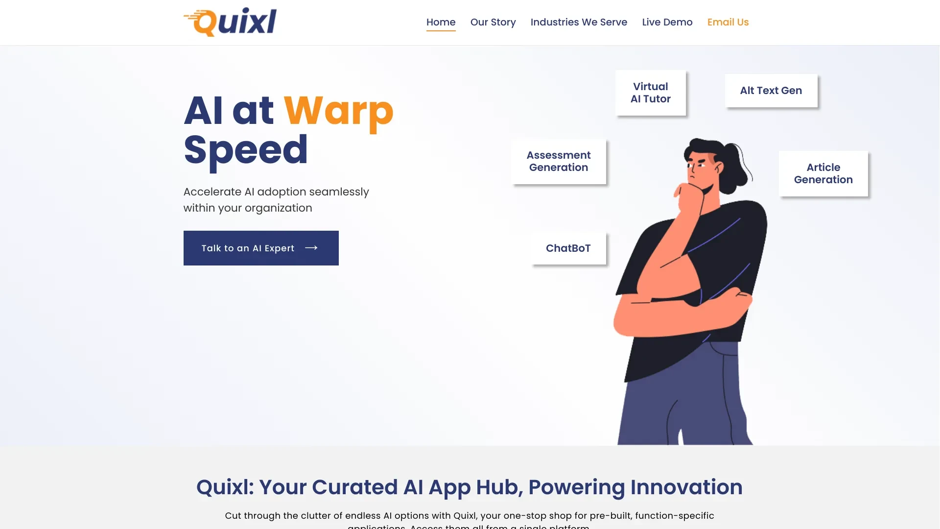 Quixl website preview