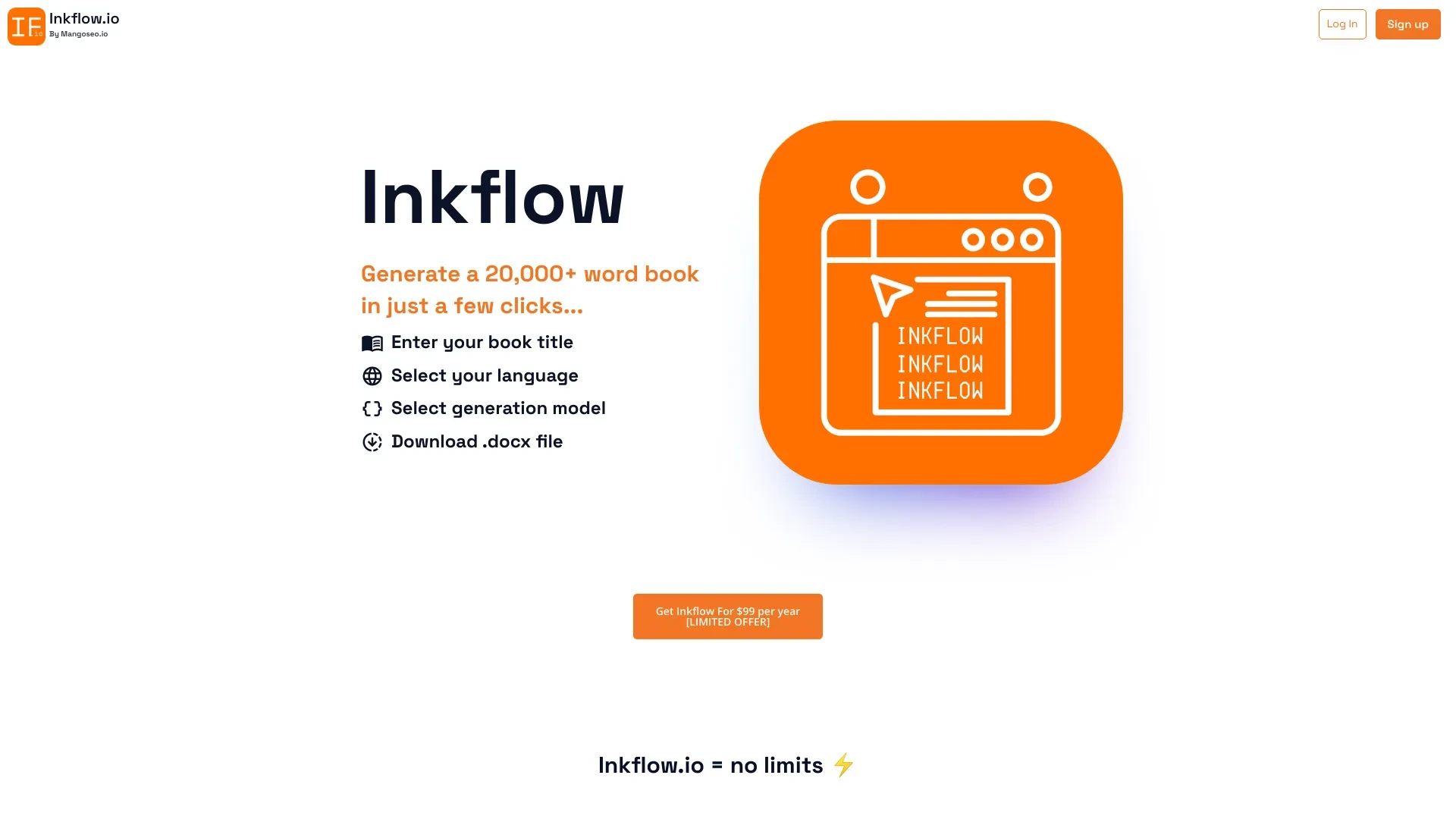 Inkflow website preview