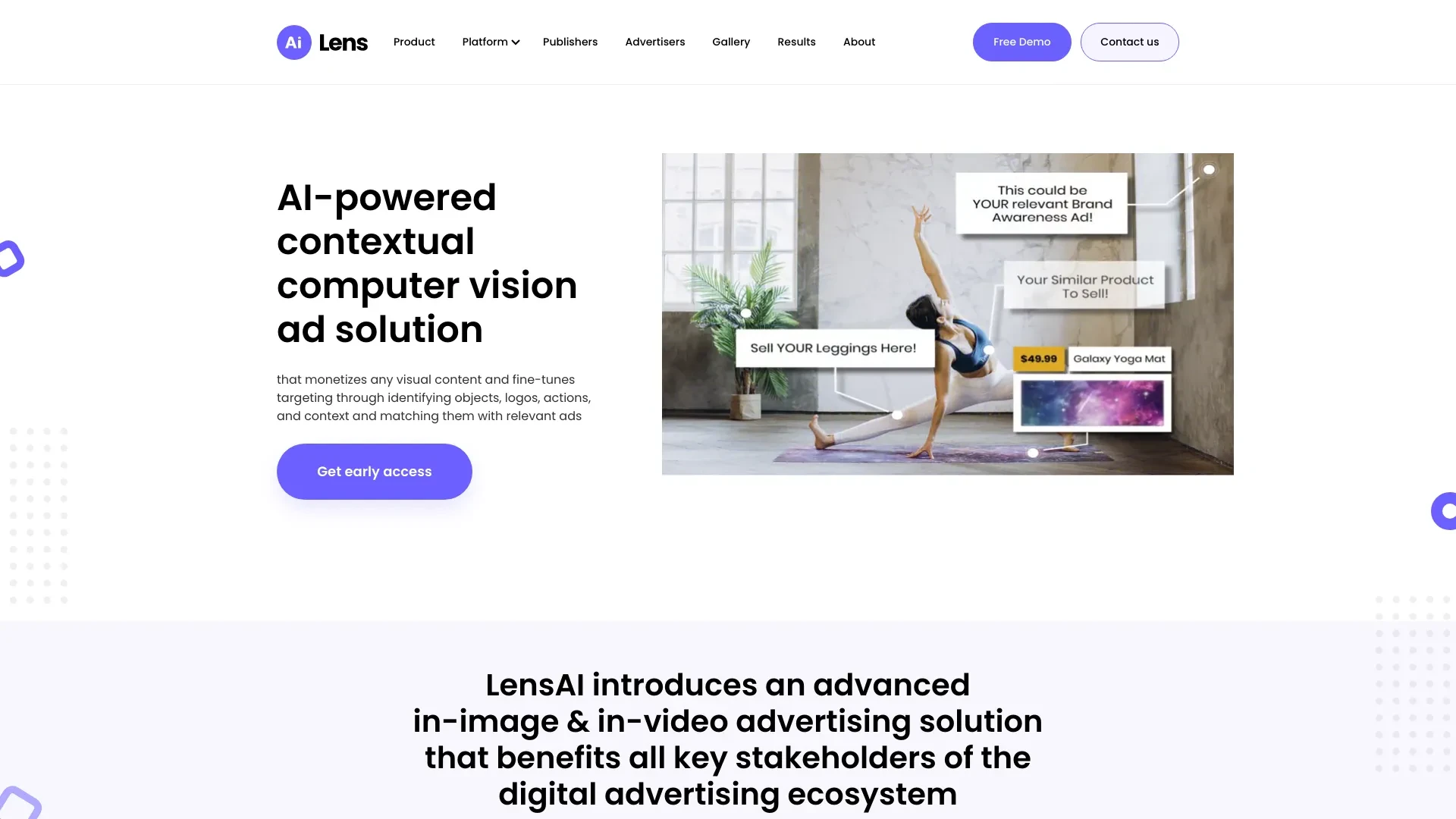 LensAI website preview