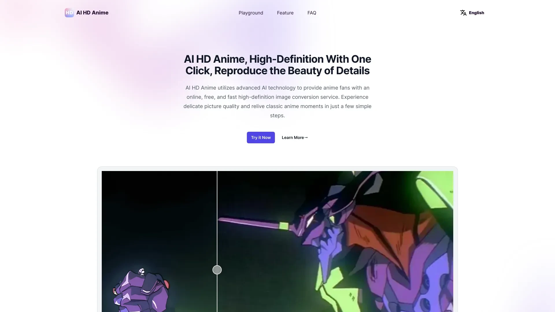 AI HD Anime website preview