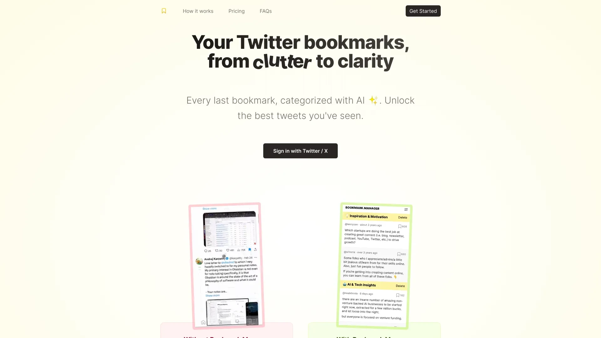 Bookmarks Manager website preview