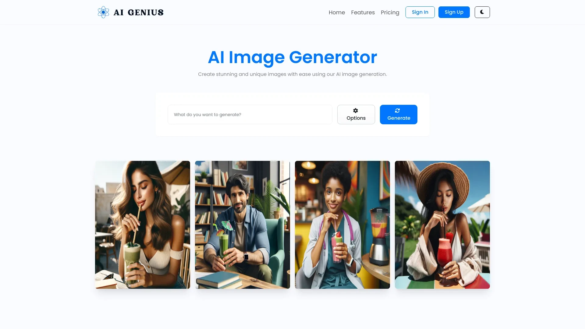 AI Genius website preview