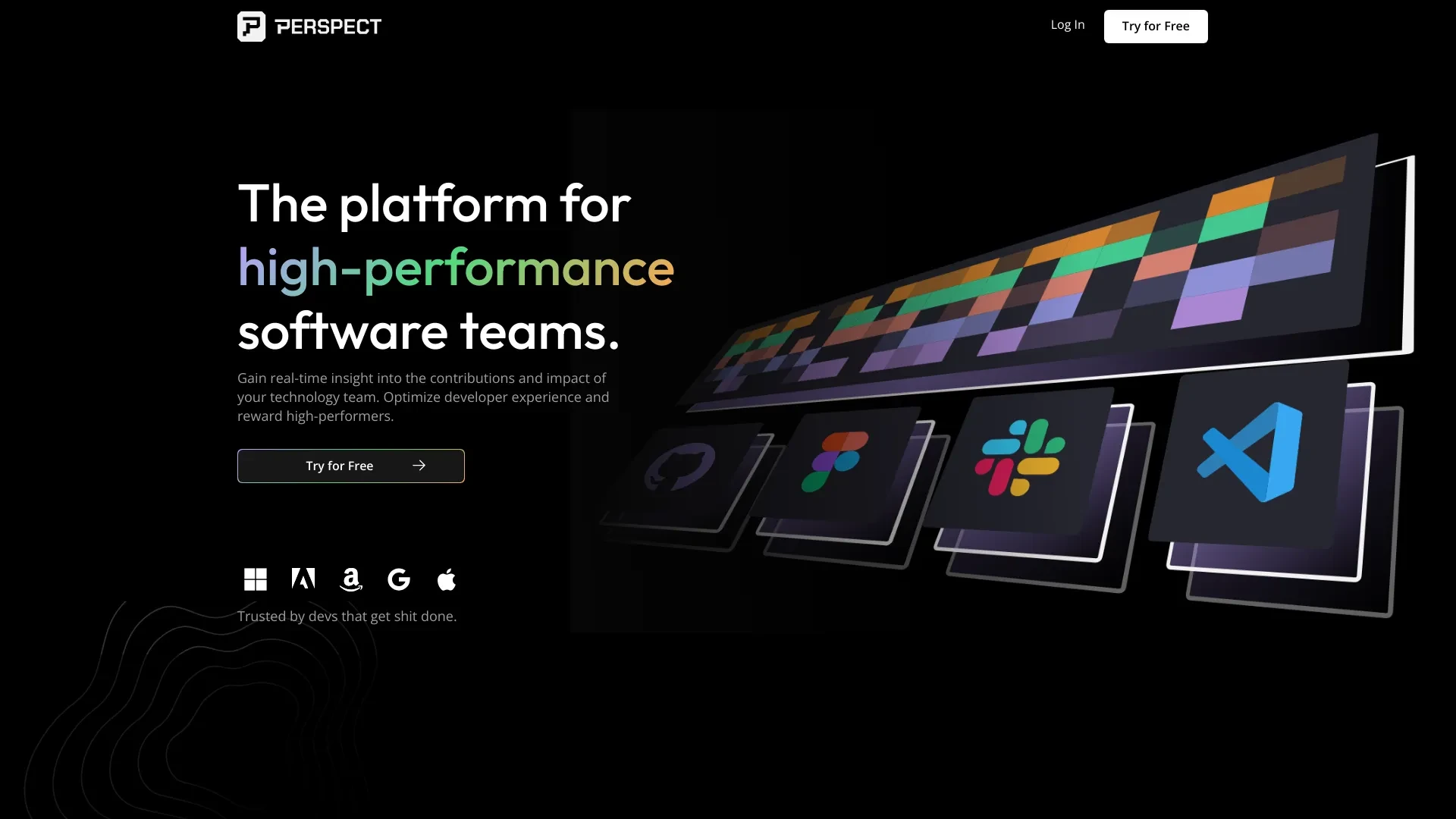 Perspect website preview