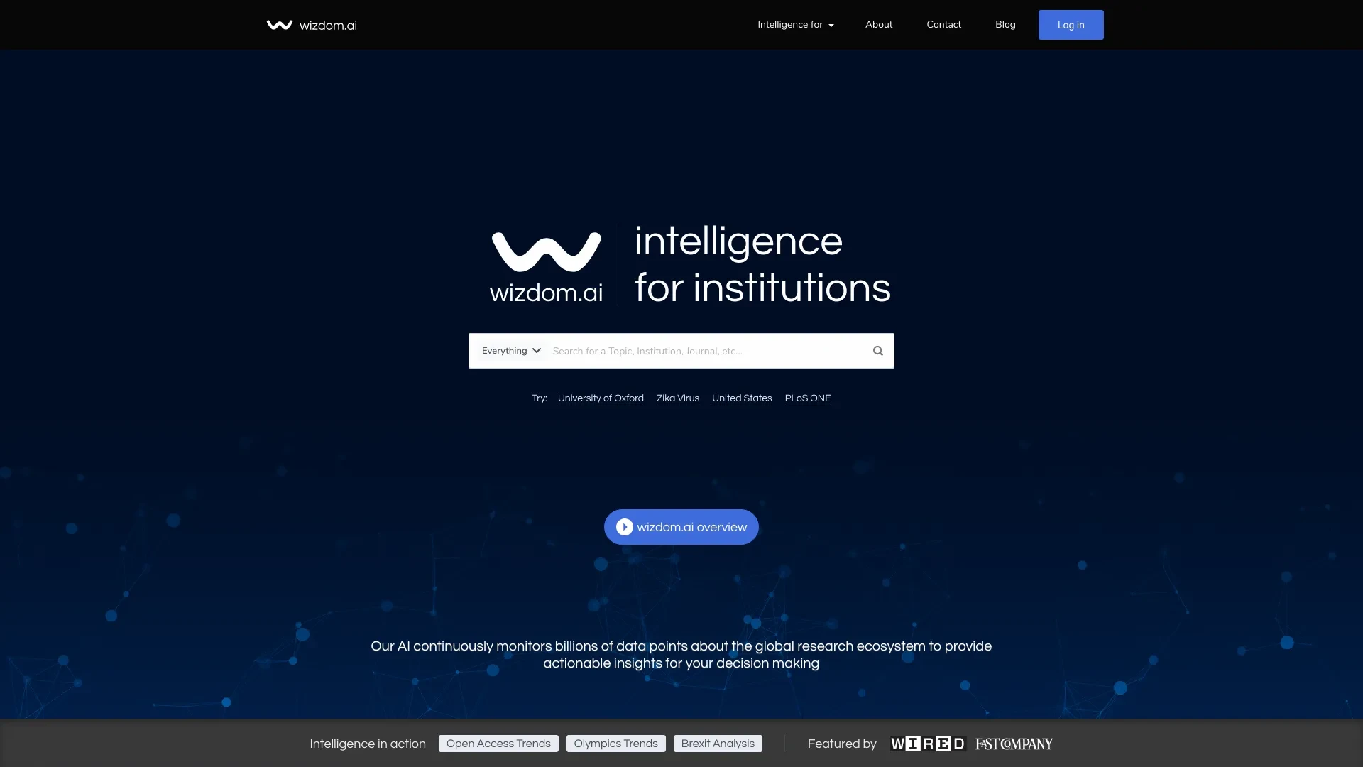 wizdom.ai website preview