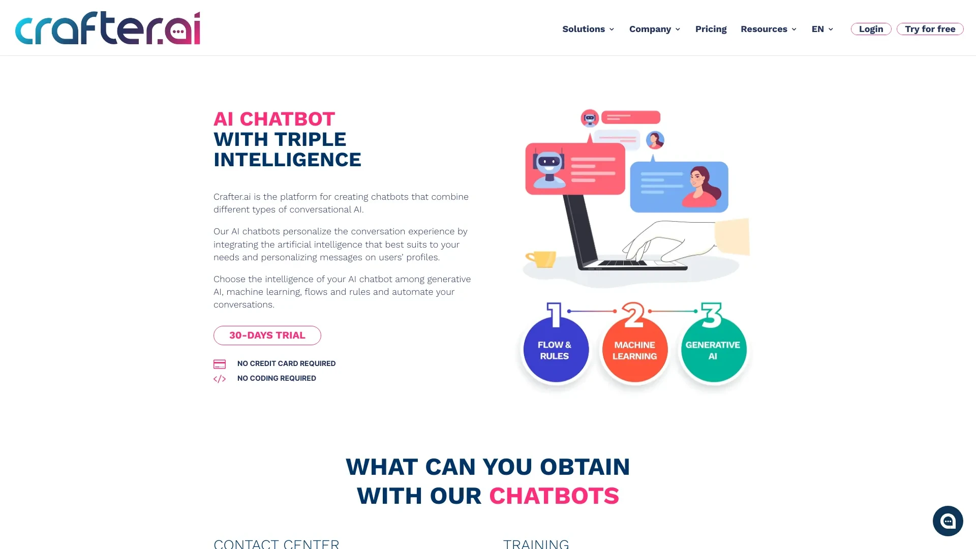 Crafter.ai Platform website preview