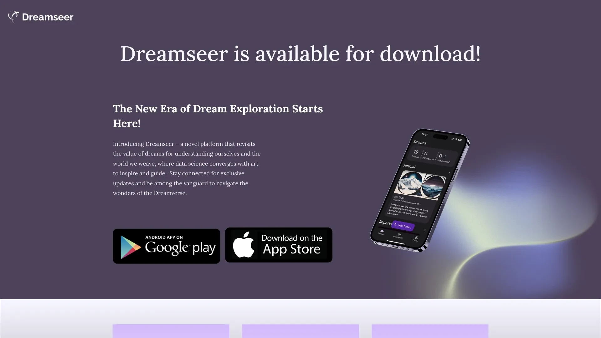 Dreamseer website preview