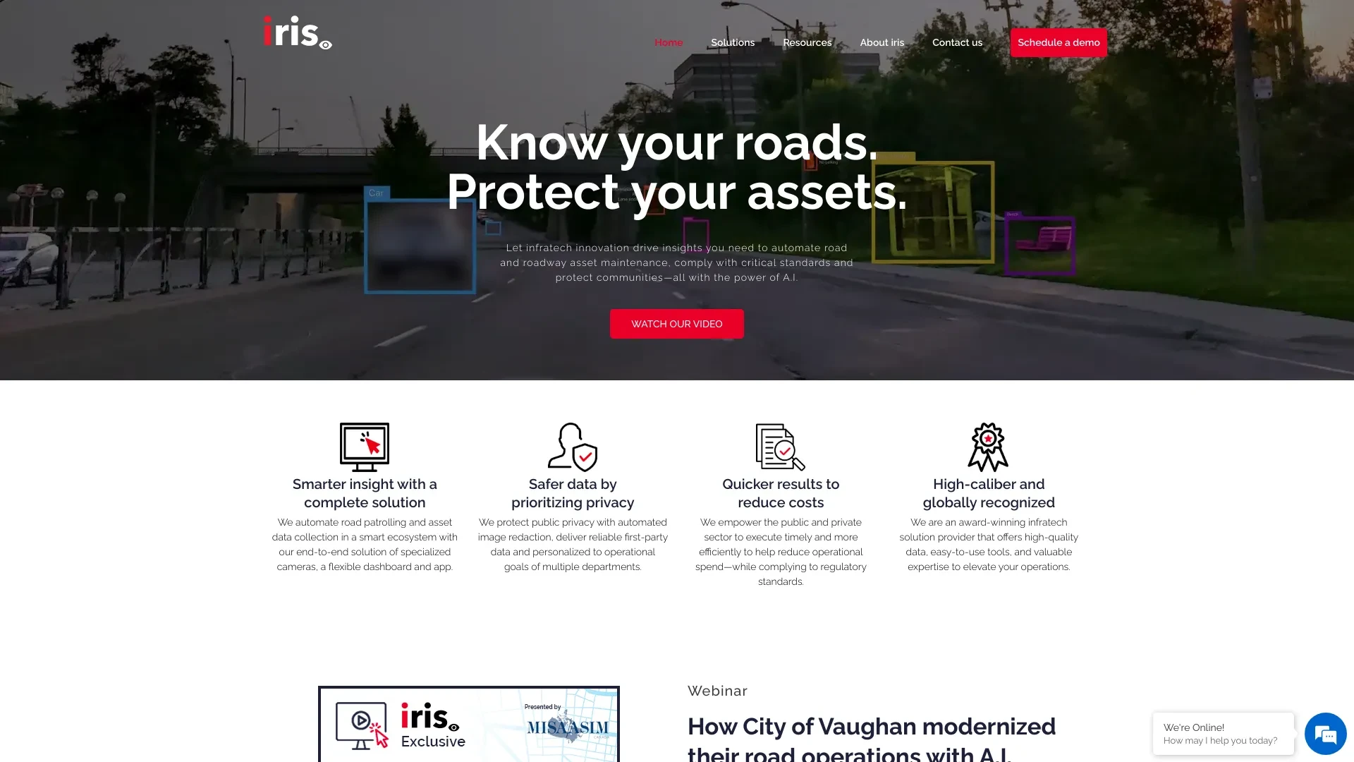 iris roads website preview