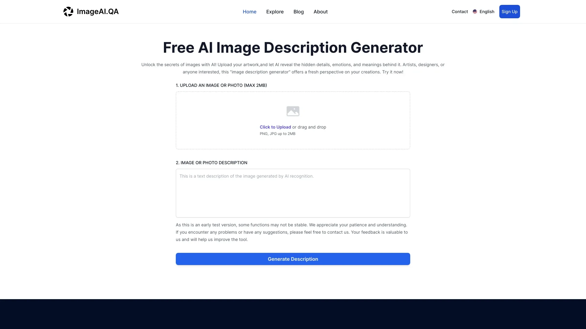 ImageAI.QA website preview