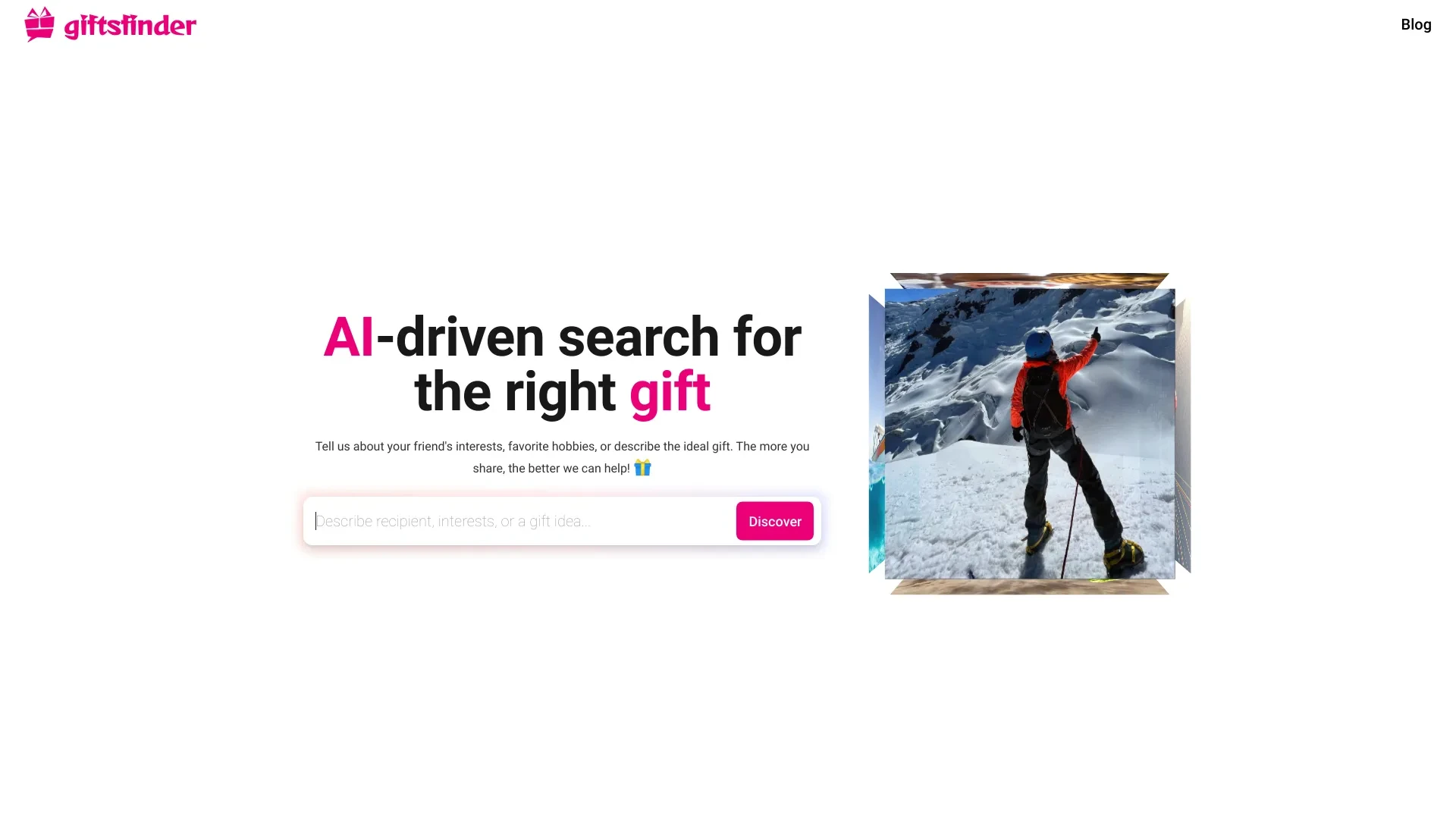 Gifts Finder AI website preview