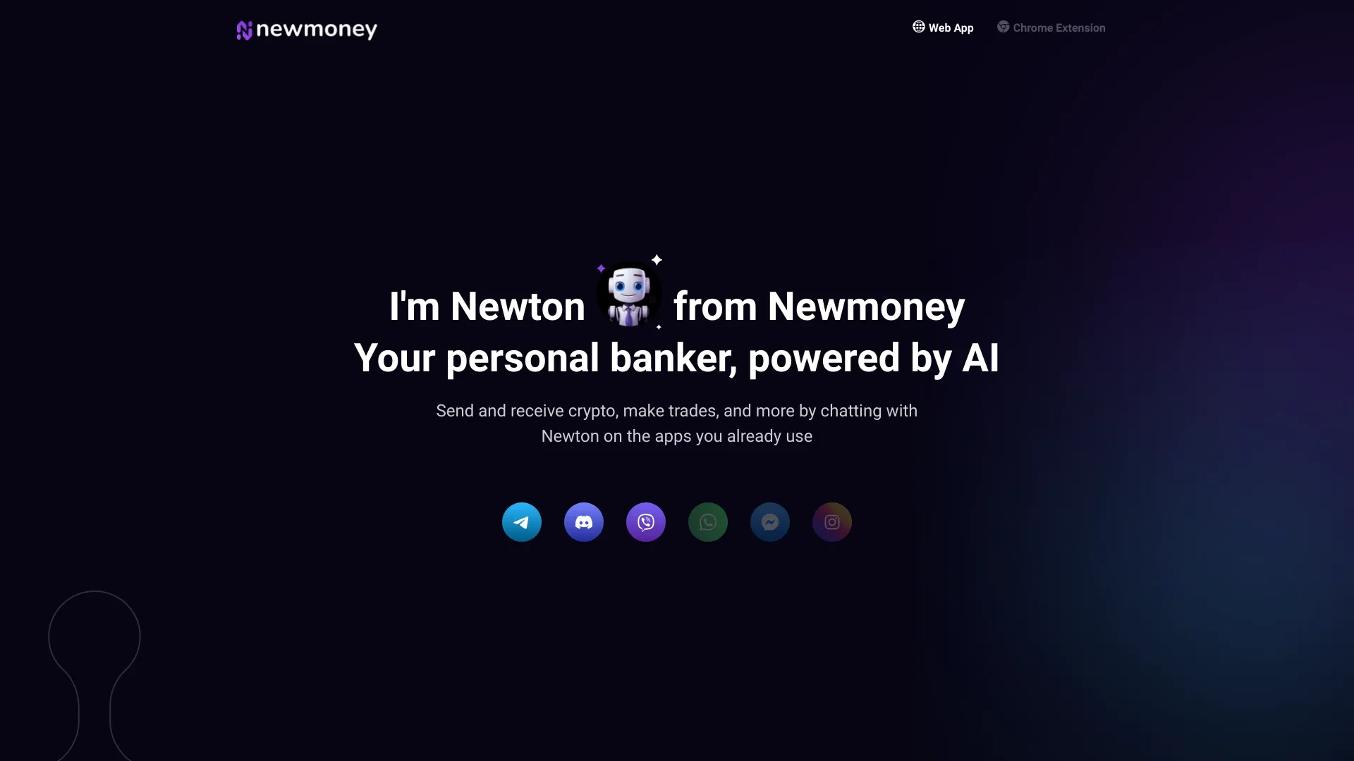 NewMoney's Newton website preview