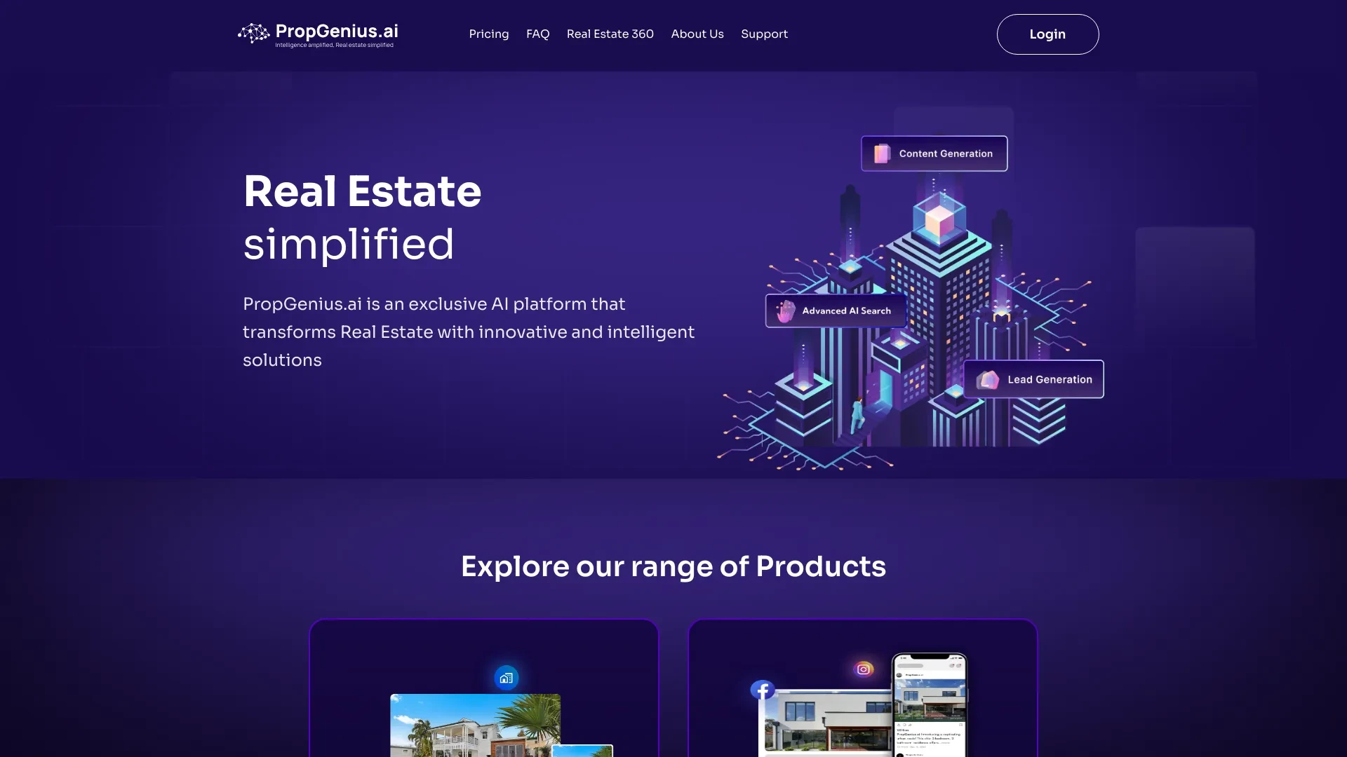 PropGenius.ai website preview