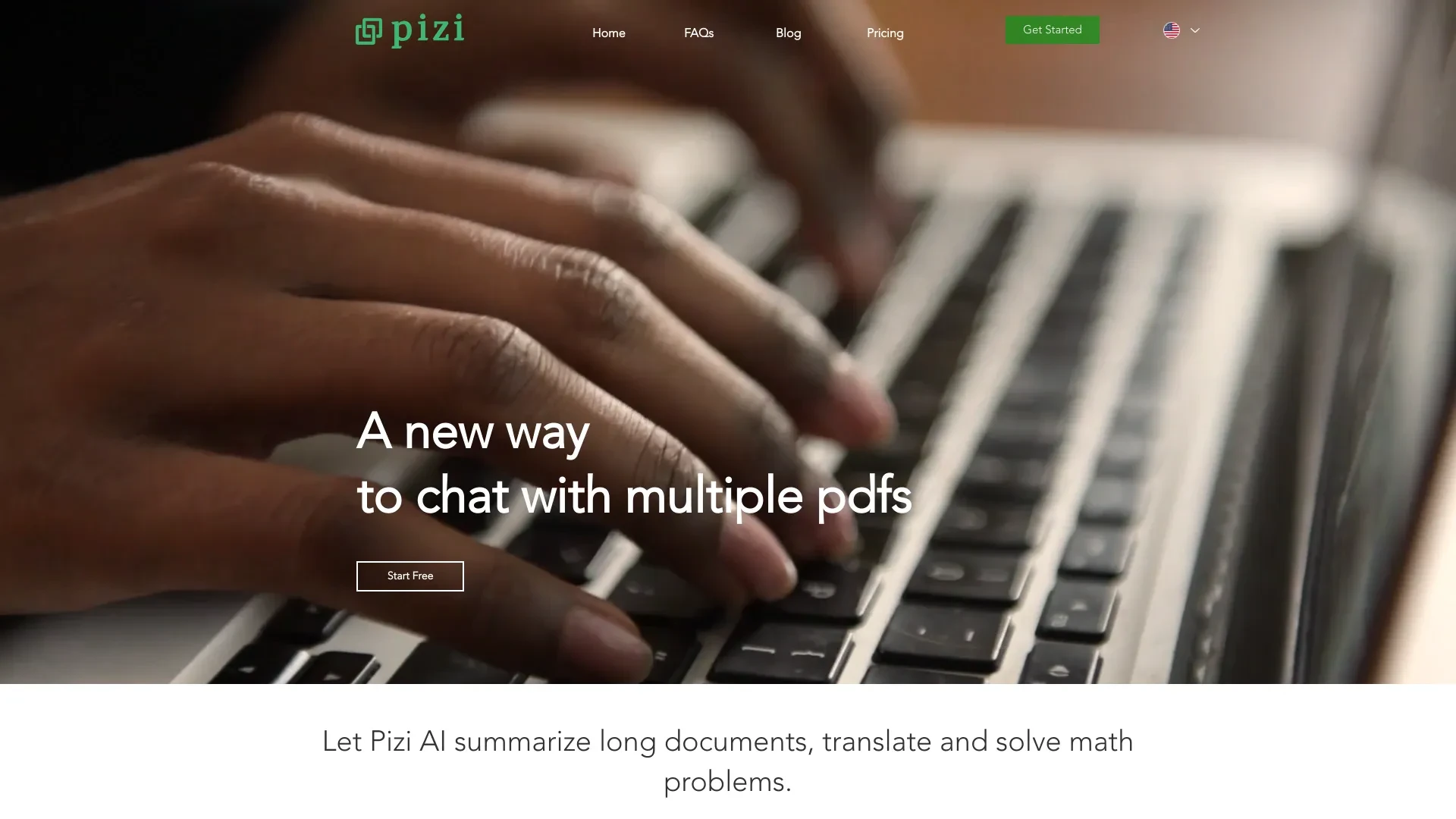 Pizi AI website preview