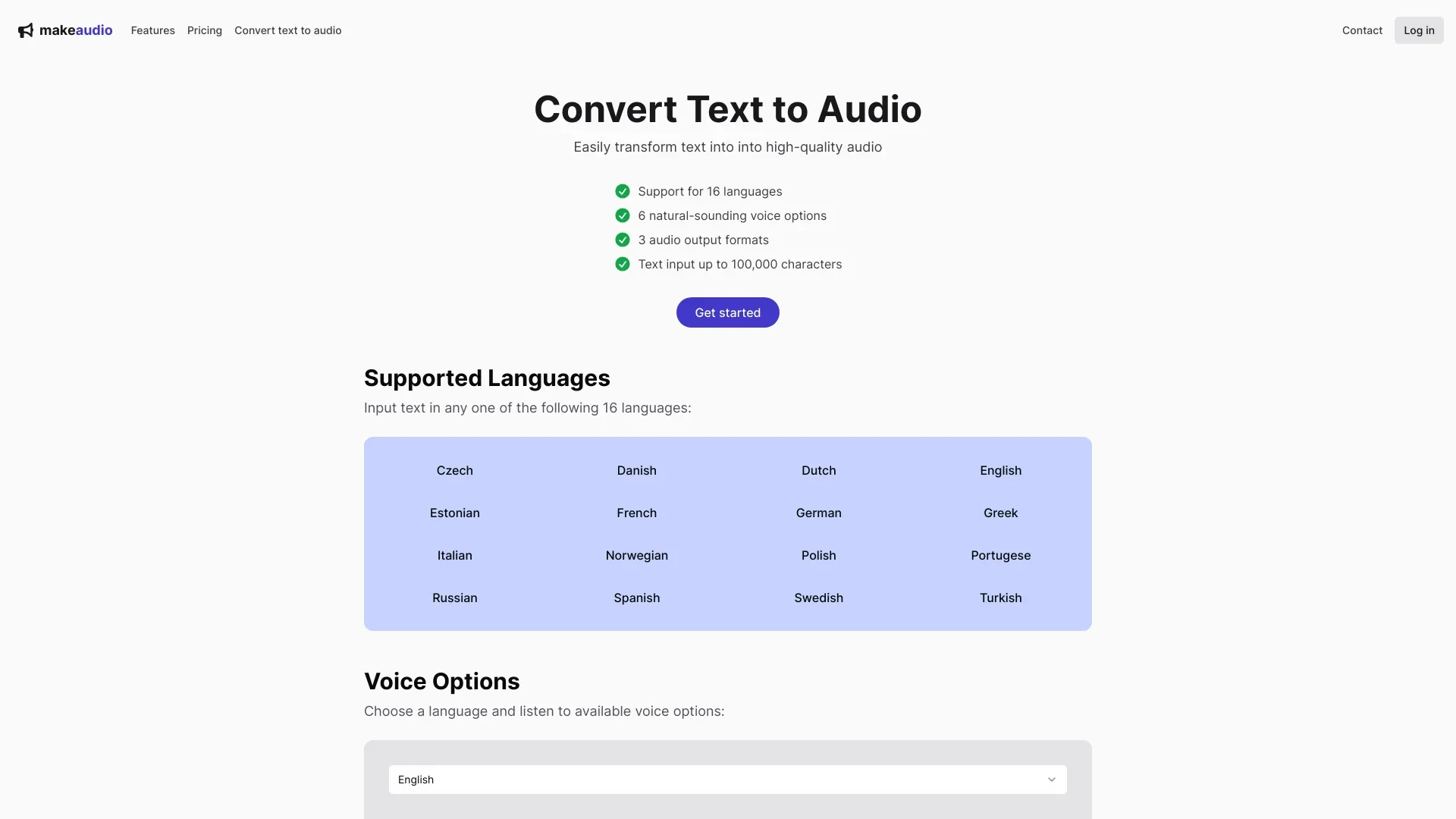 Makeaudio website preview