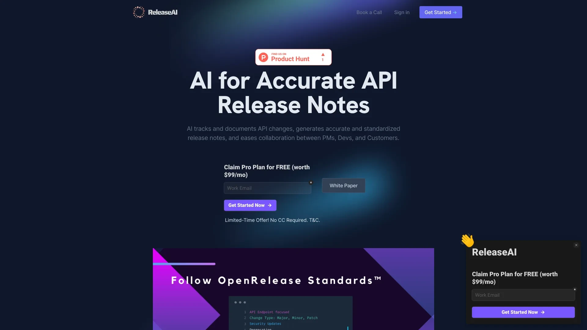 ReleaseAI website preview