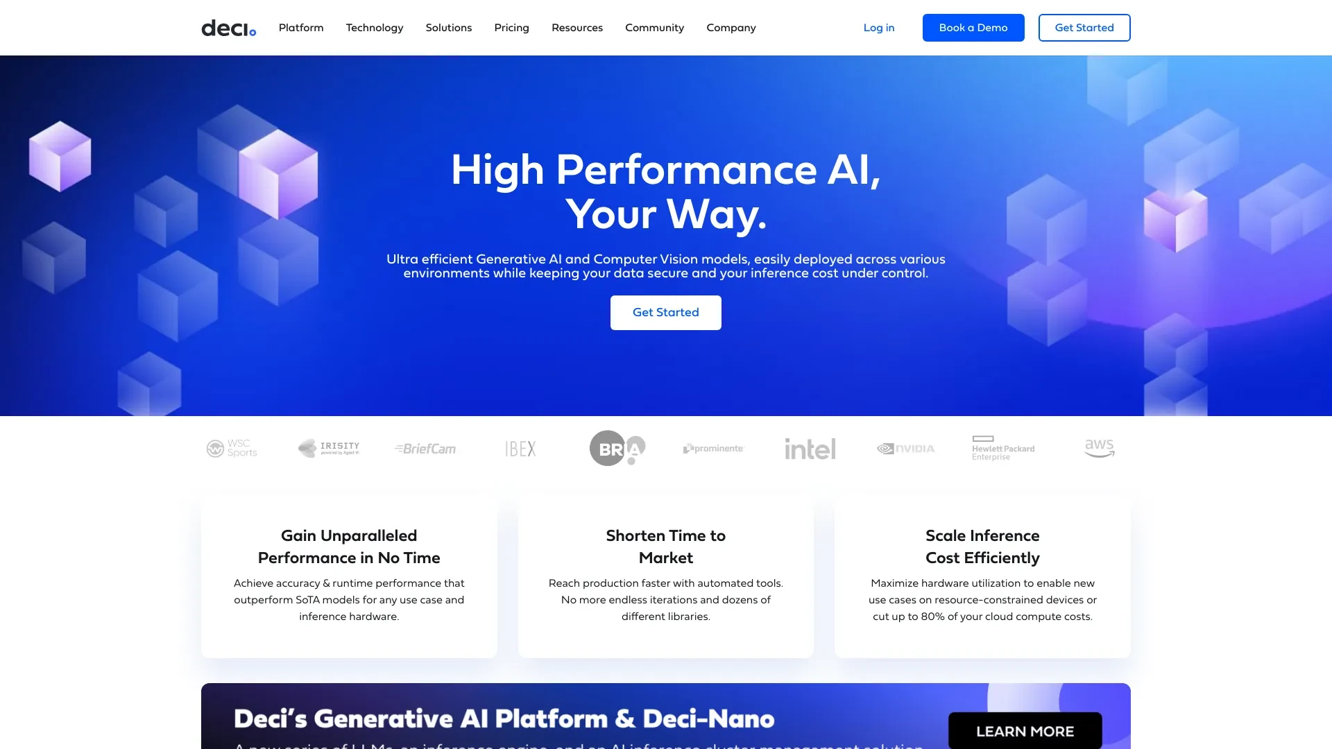 Deci website preview