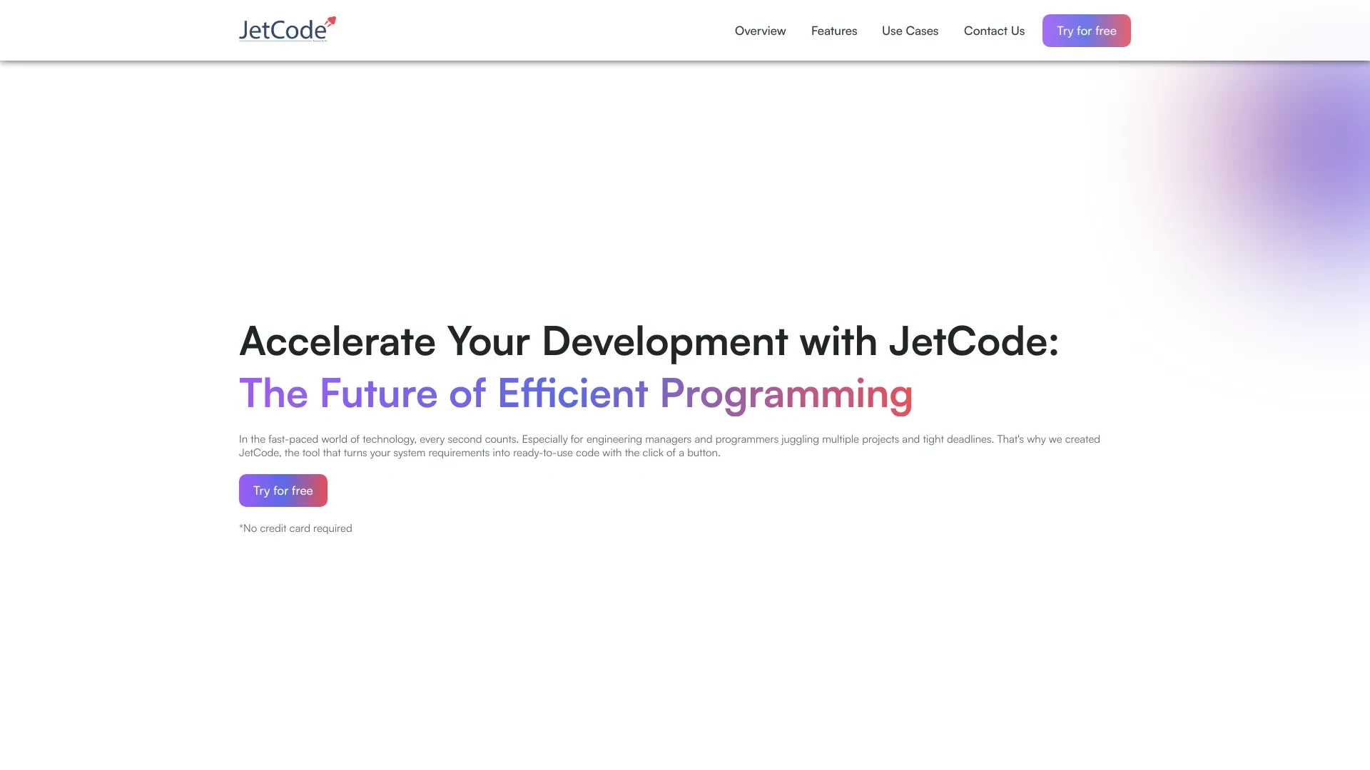 JetCode website preview