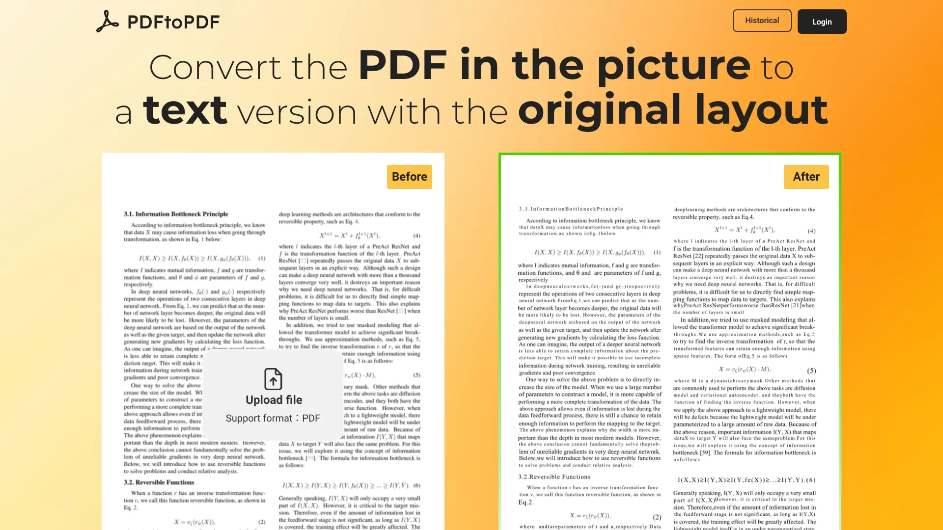 PDFtoPDF.ai website preview