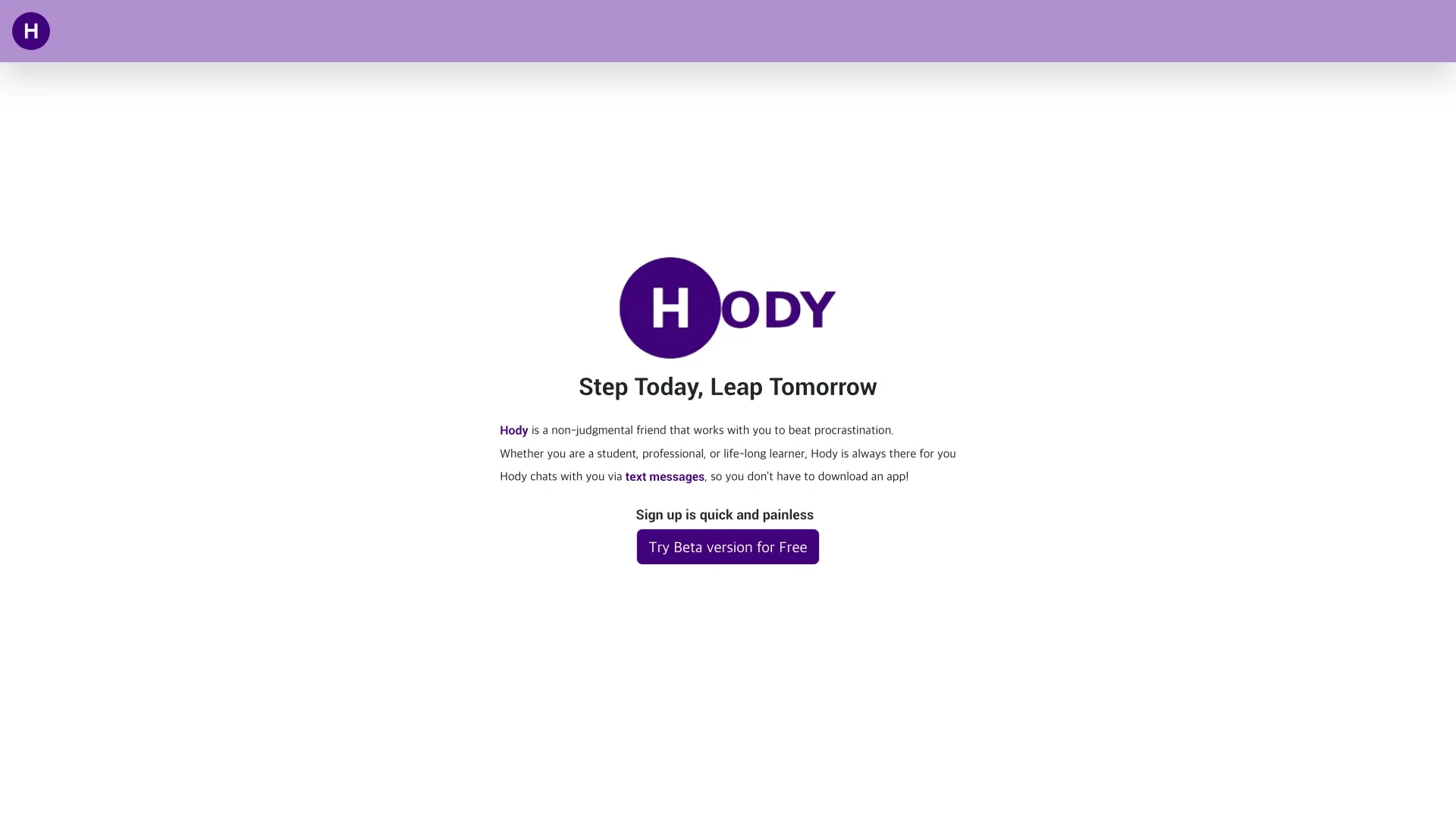 Hody website preview