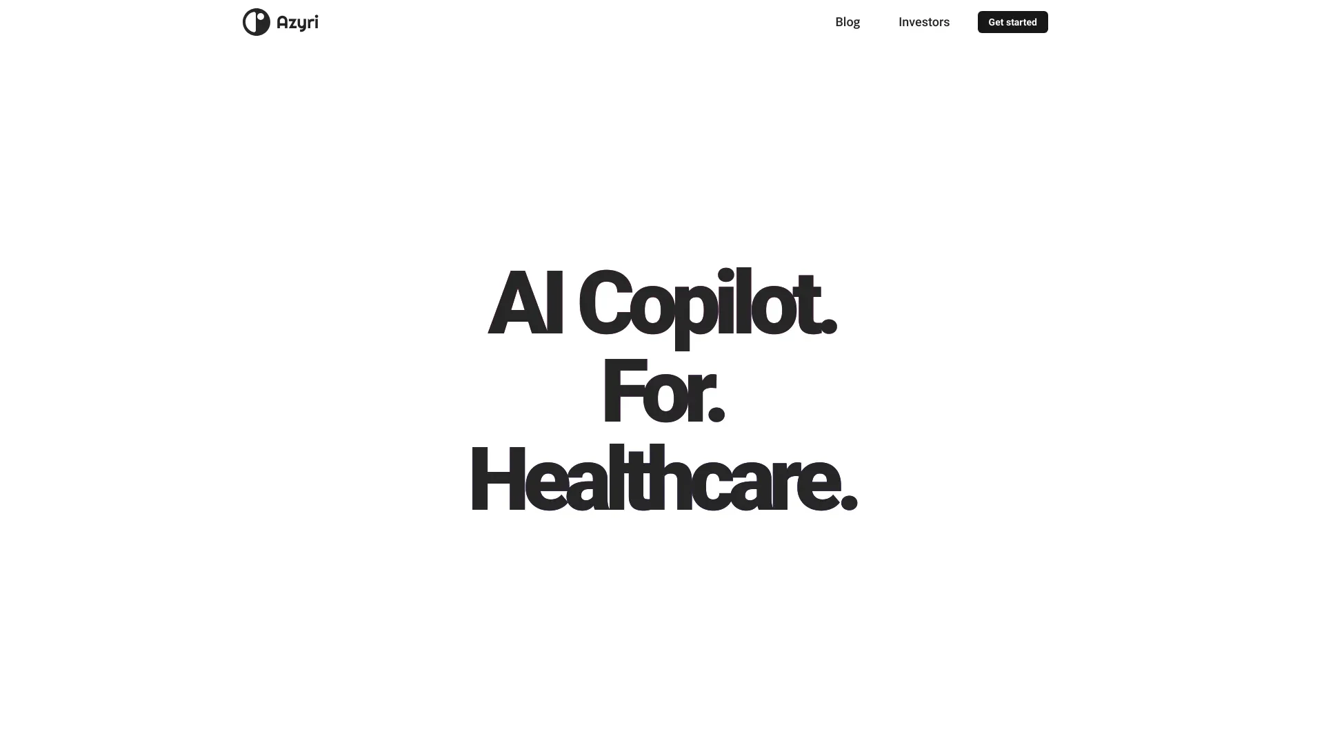 AI Co-pilot for Healthcare website preview