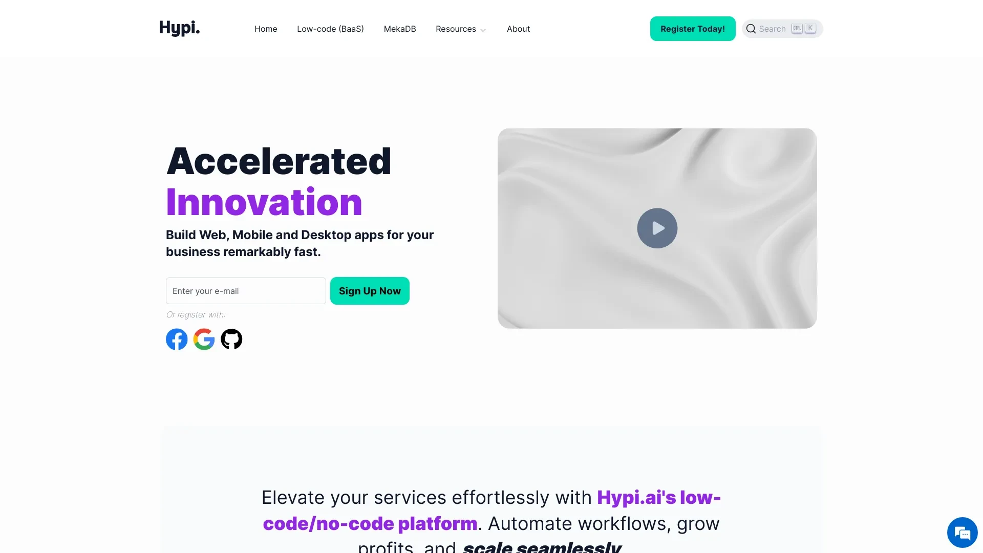 Hypi website preview