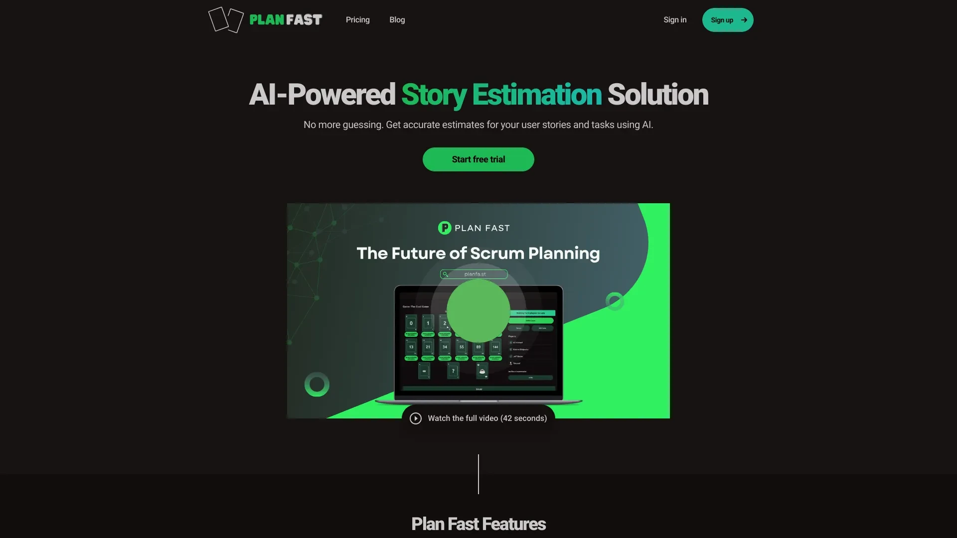 Plan Fast website preview